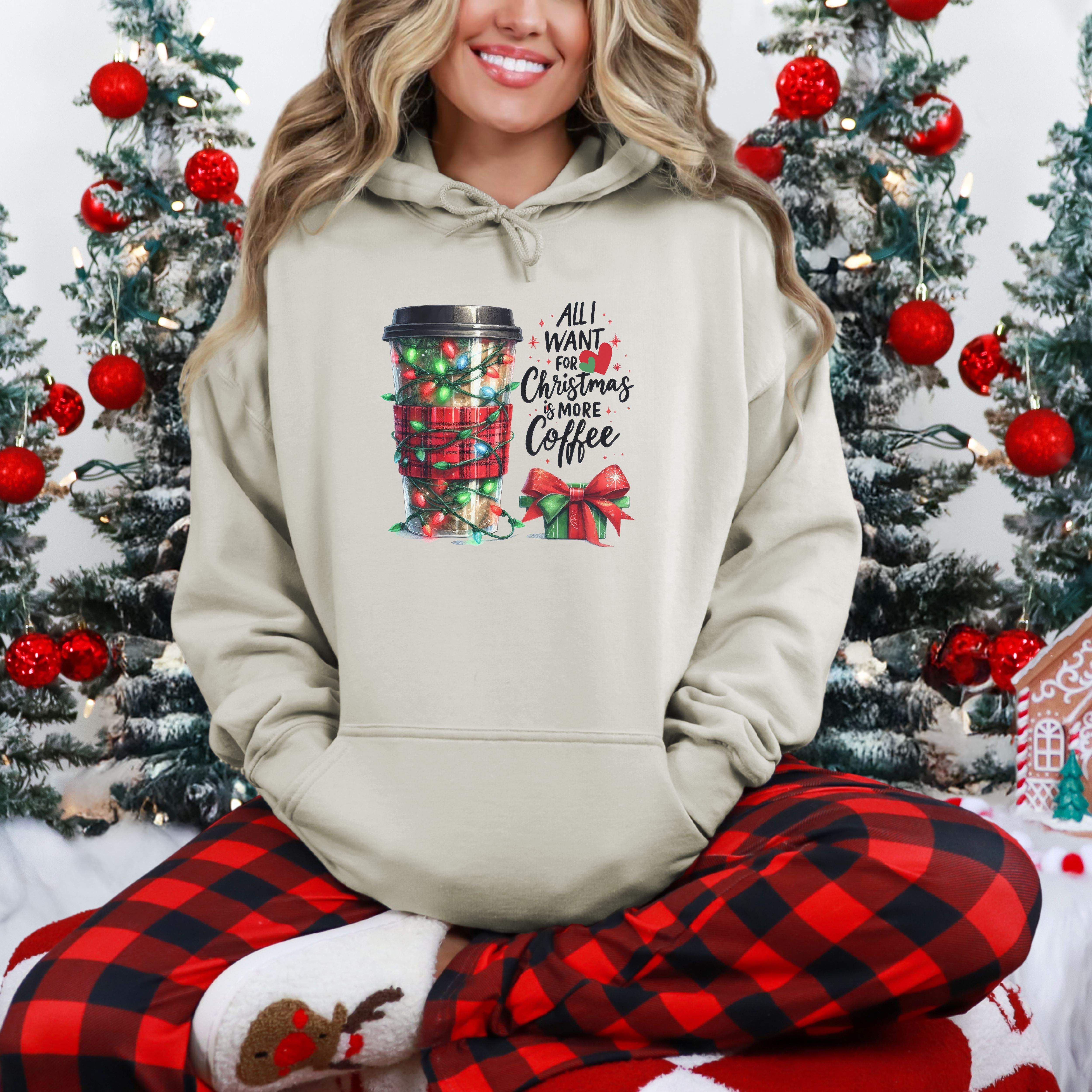Christmas Coffee Sweatshirt - Holiday Gift, Winter Clothing, Festive Apparel, Xmas Pullover, Cozy Jumper product thumbnail image Christmas Coffee Sweatshirt - Holiday Gift, Winter Clothing, Festive Apparel, Xmas Pullover, Cozy Jumper product thumbnail image