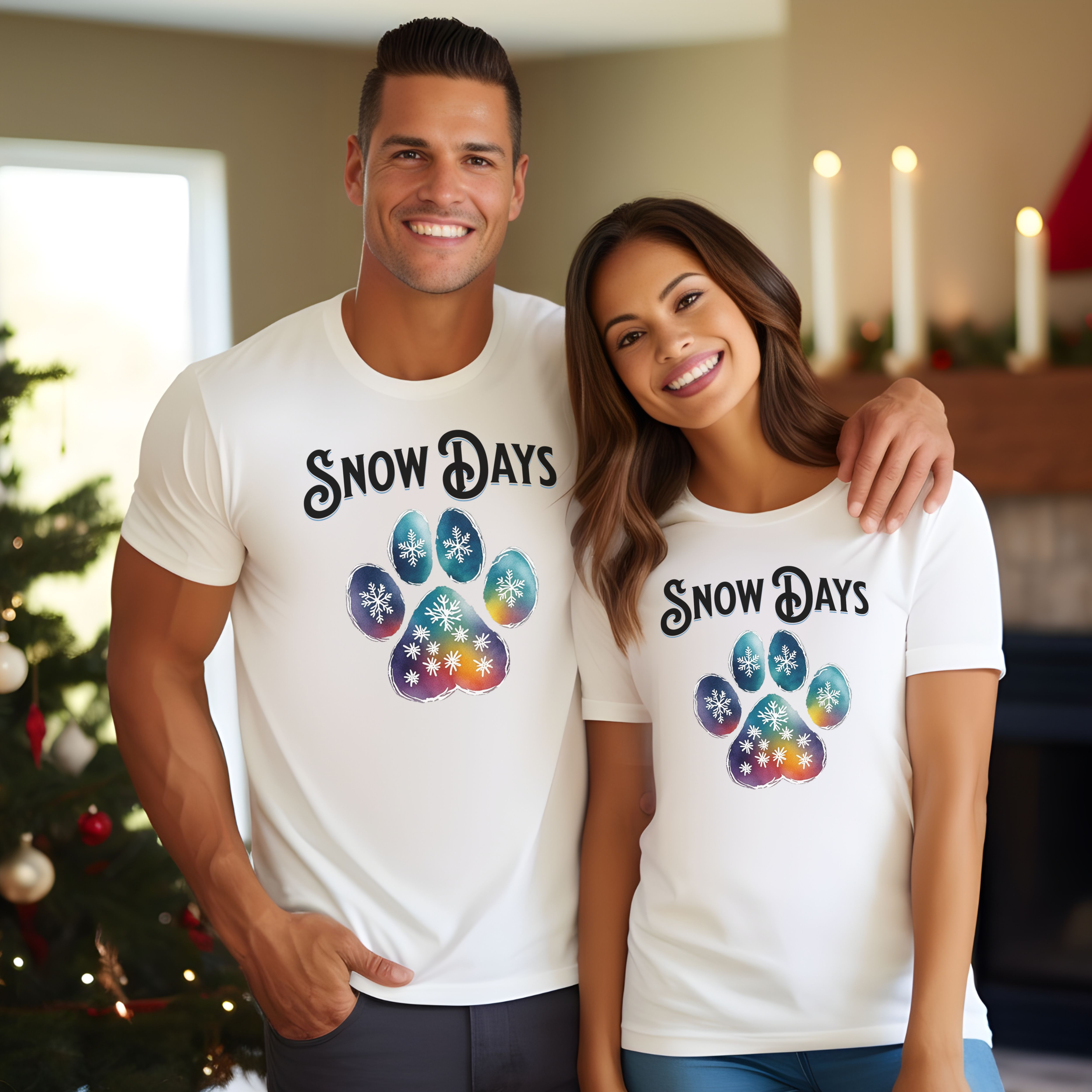 Snowflake Paw Print Tee, Christmas Dog Lover Shirt, Winter Animal Paw T-shirt, Holiday Pet Owner Gift, Canine Snow Tee, Cute Animal Lover product thumbnail image Snowflake Paw Print Tee, Christmas Dog Lover Shirt, Winter Animal Paw T-shirt, Holiday Pet Owner Gift, Canine Snow Tee, Cute Animal Lover product thumbnail image