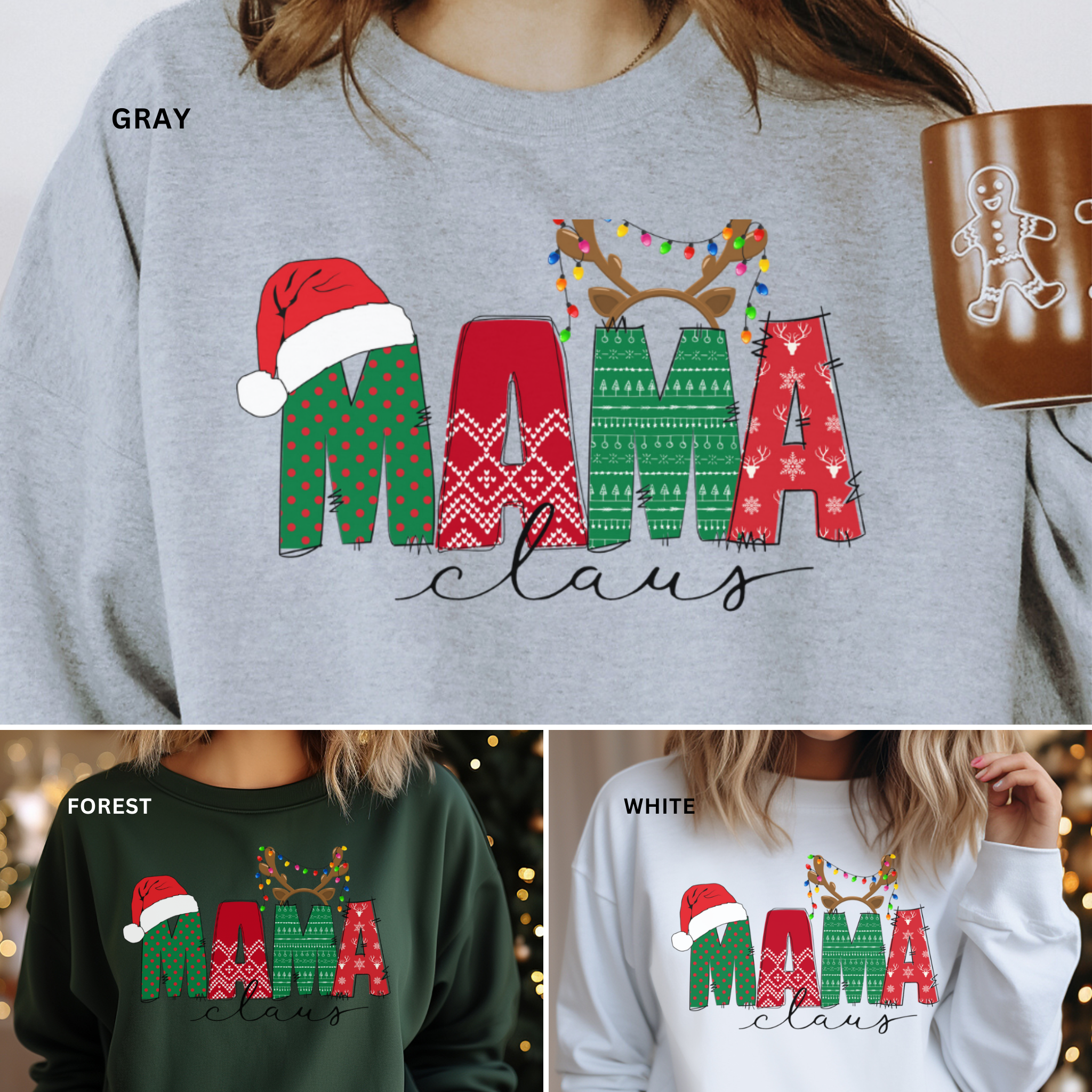 MAMA CLAUS STITCH SWEATSHIRT