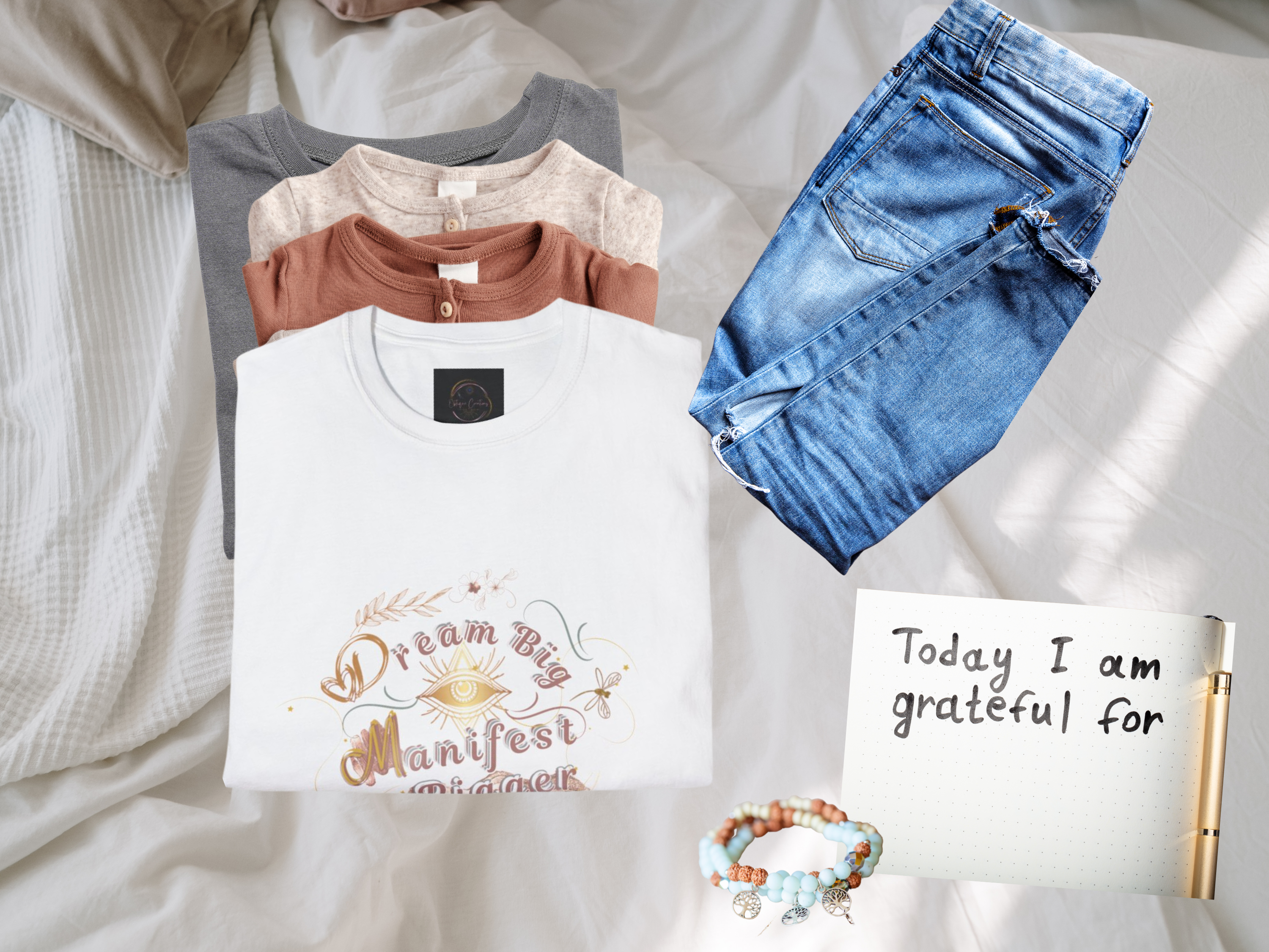 Dream Big, Manifest Bigger - Unisex Softstyle T-Shirt product thumbnail image Dream Big, Manifest Bigger - Unisex Softstyle T-Shirt product thumbnail image