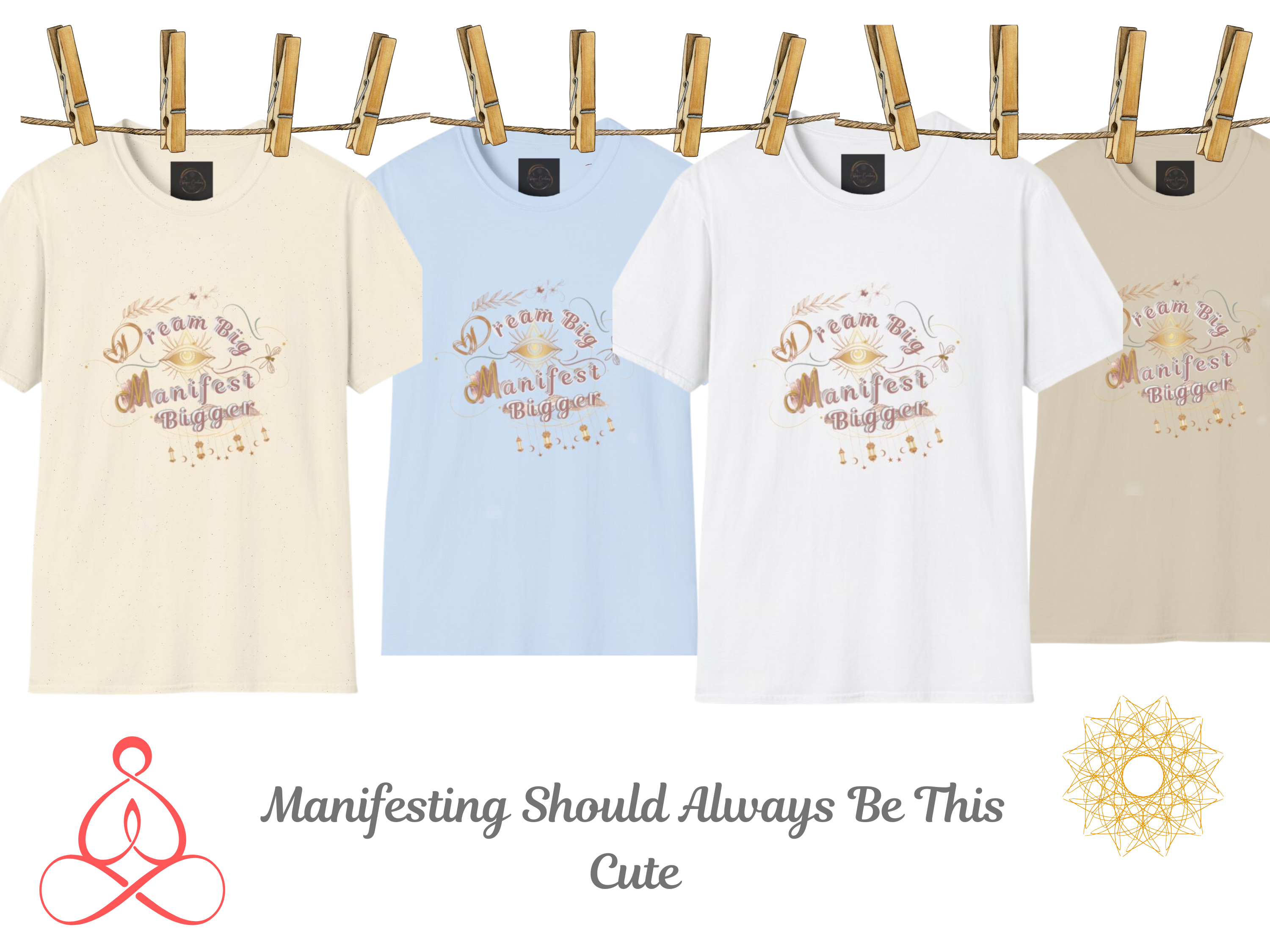 Dream Big, Manifest Bigger - Unisex Softstyle T-Shirt product thumbnail image Dream Big, Manifest Bigger - Unisex Softstyle T-Shirt product thumbnail image