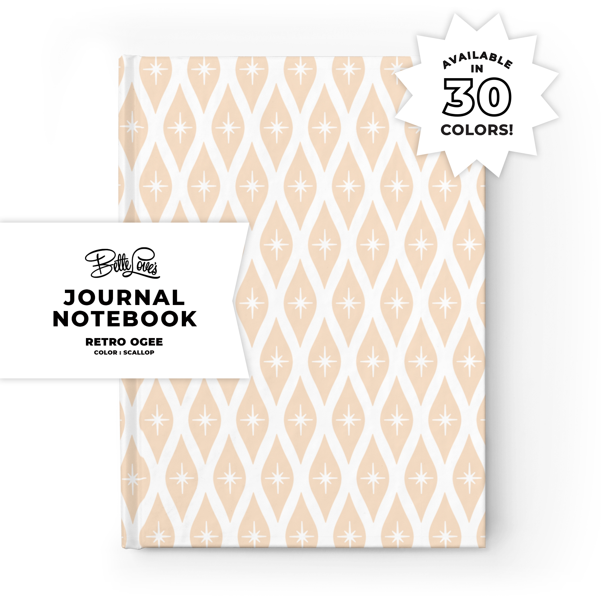 Retro Ogee Journal in Scallop Retro Ogee Journal in Scallop