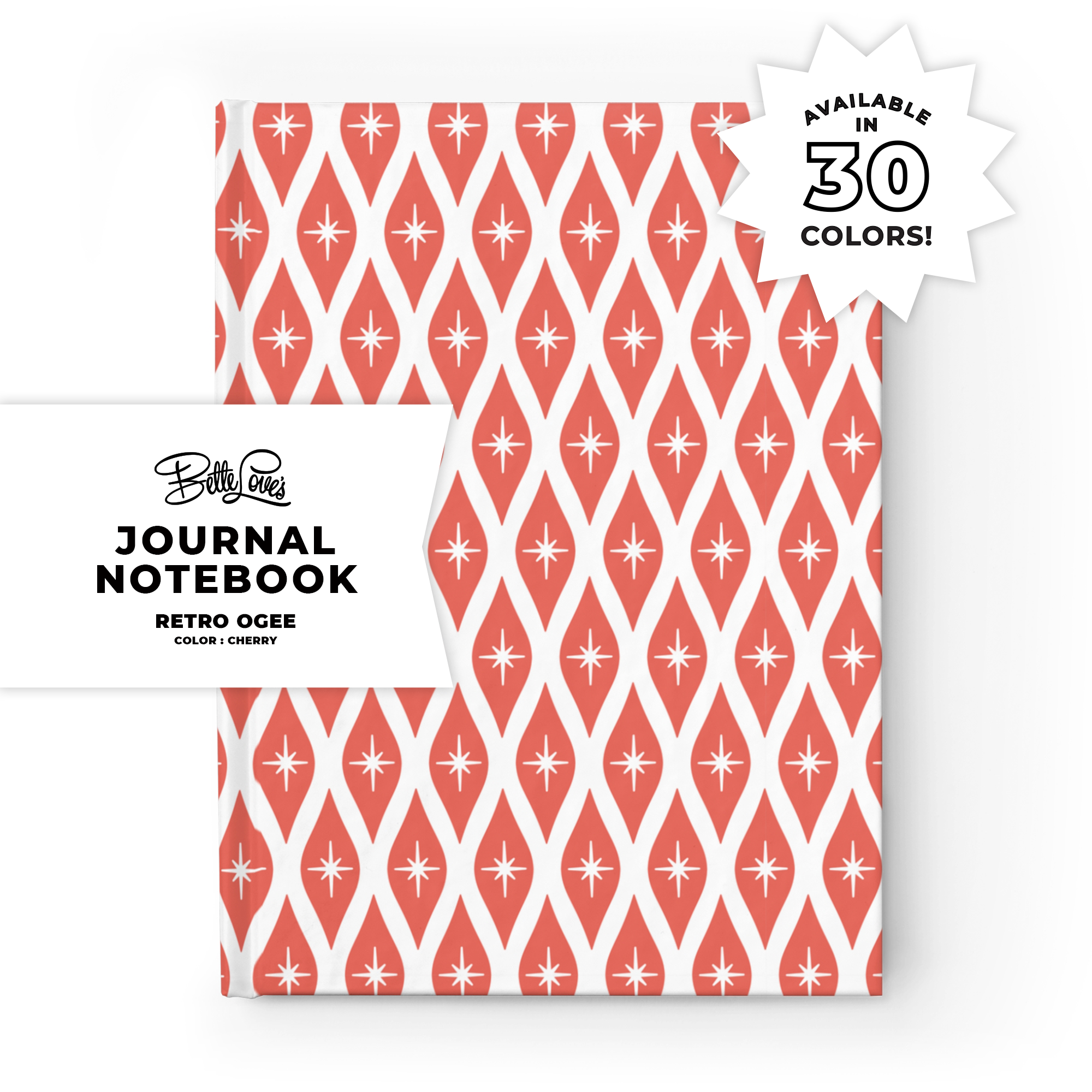 Retro Ogee Journal in Cherry product thumbnail image Retro Ogee Journal in Cherry product thumbnail image