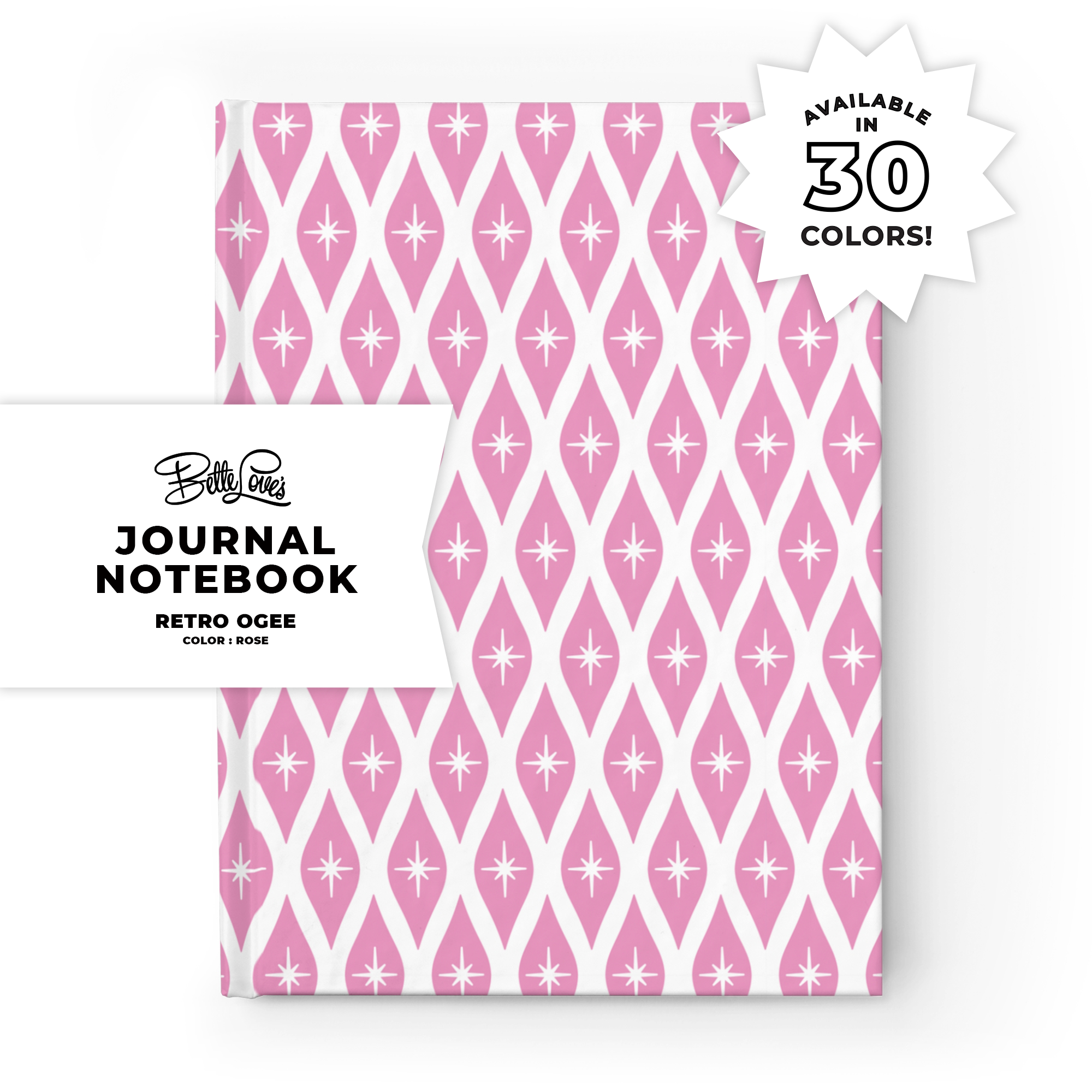 Retro Ogee Journal in Rose Retro Ogee Journal in Rose