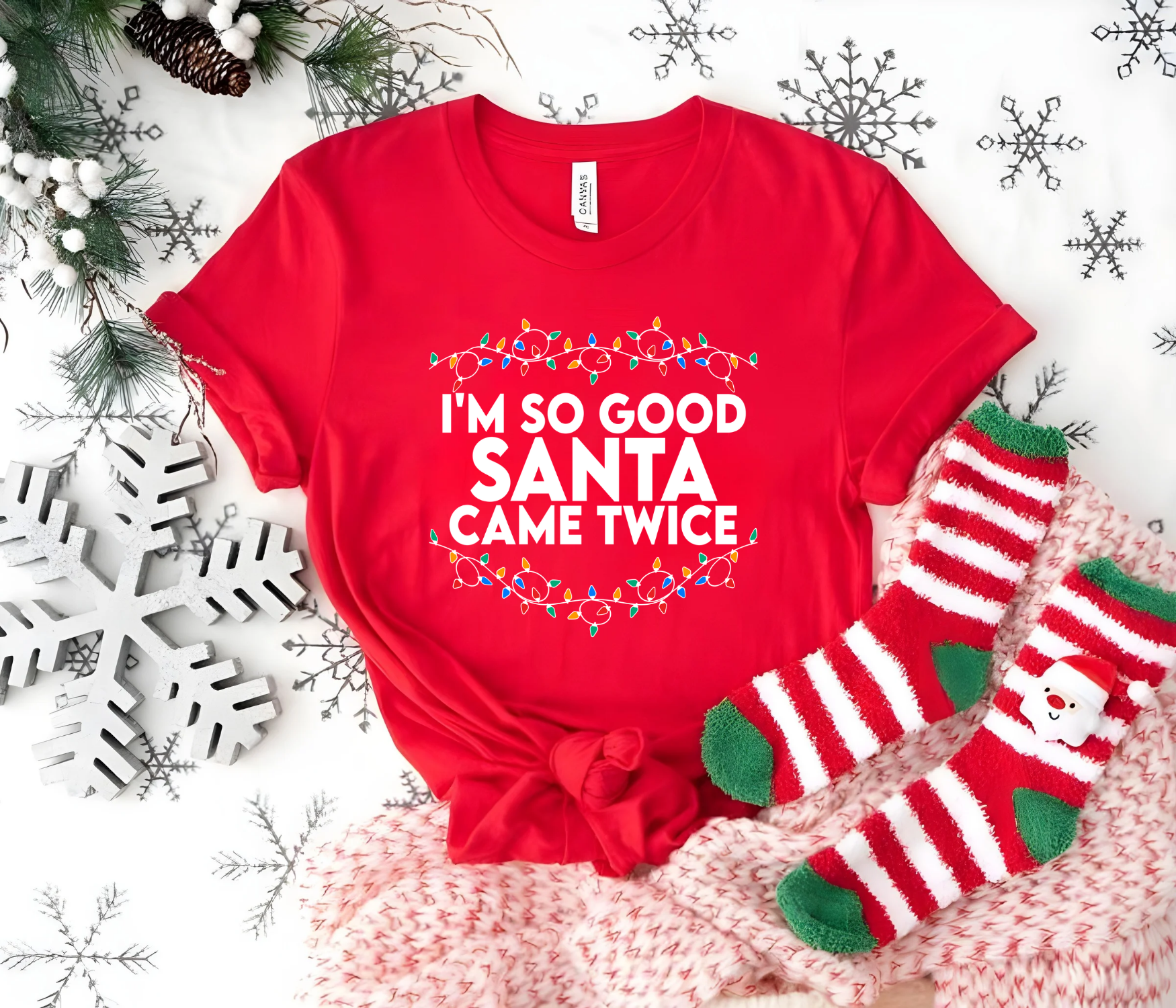 Festive matching couples t-shirt product thumbnail image Festive matching couples t-shirt product thumbnail image