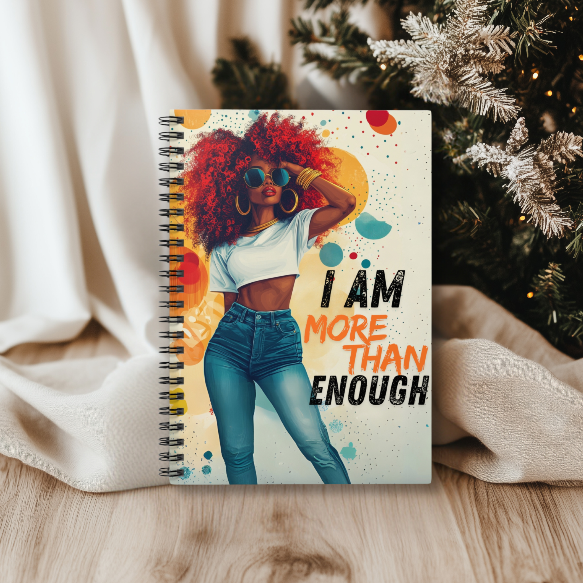 Inspirational Notebook for Women | I Am More Than Enough | Motivational Journal Gift product thumbnail image