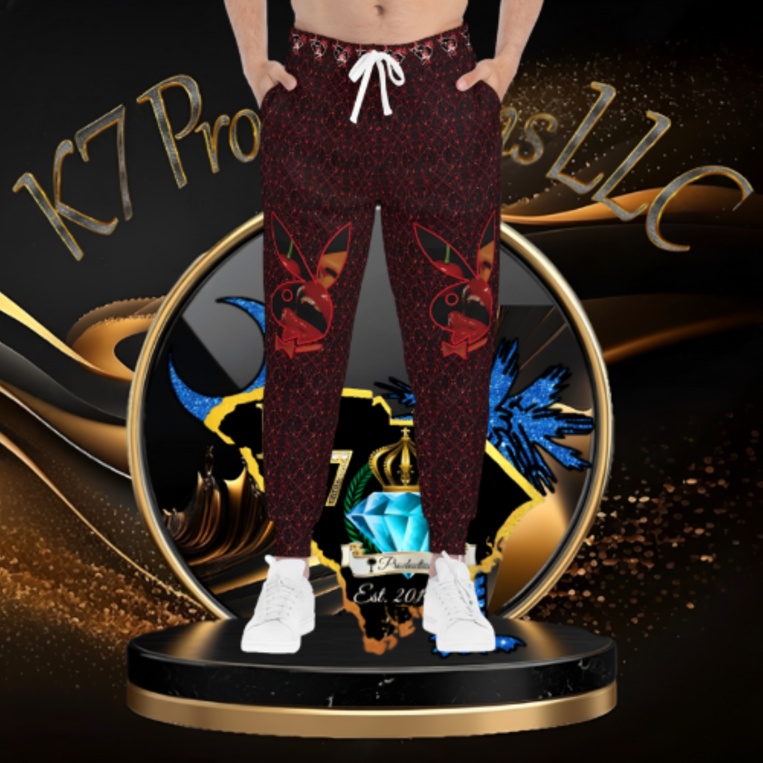 PlayBoy CobWeb Joggers product thumbnail image PlayBoy CobWeb Joggers product thumbnail image