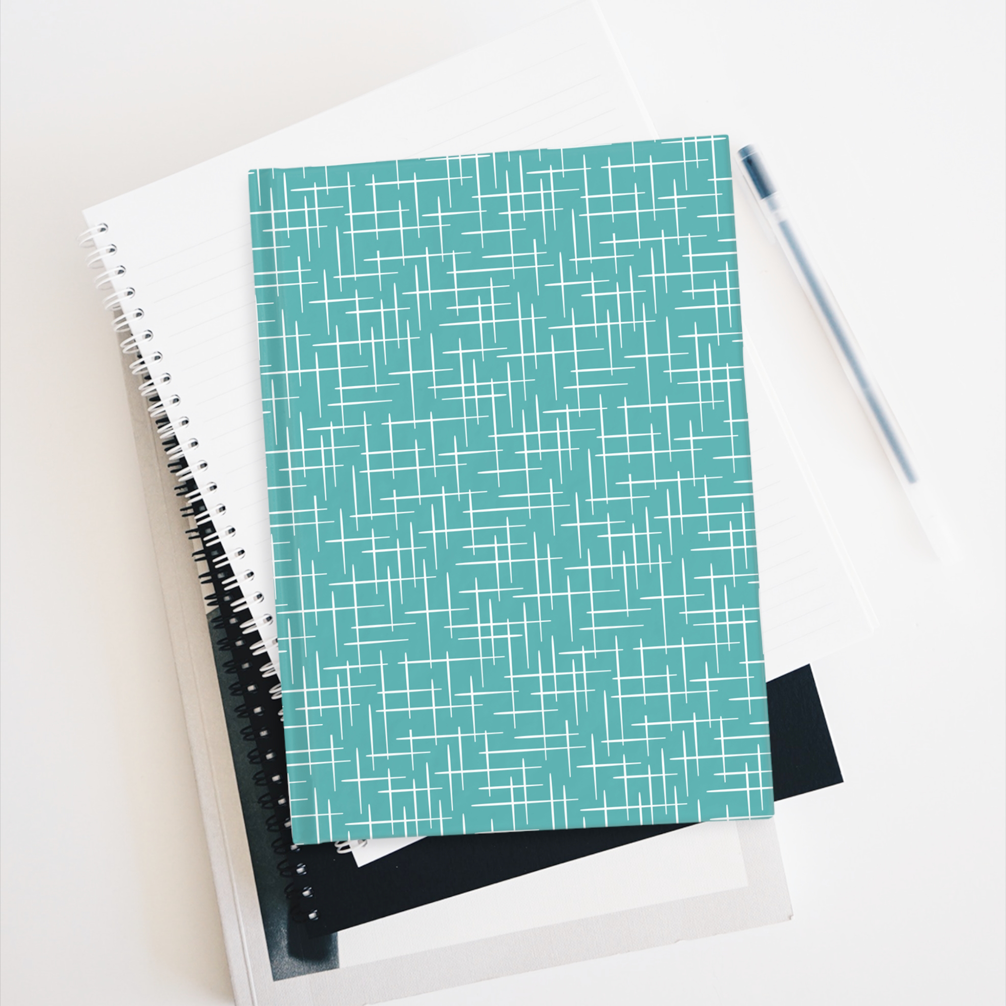 Retro Hashtag in Journal in Turquoise product thumbnail image