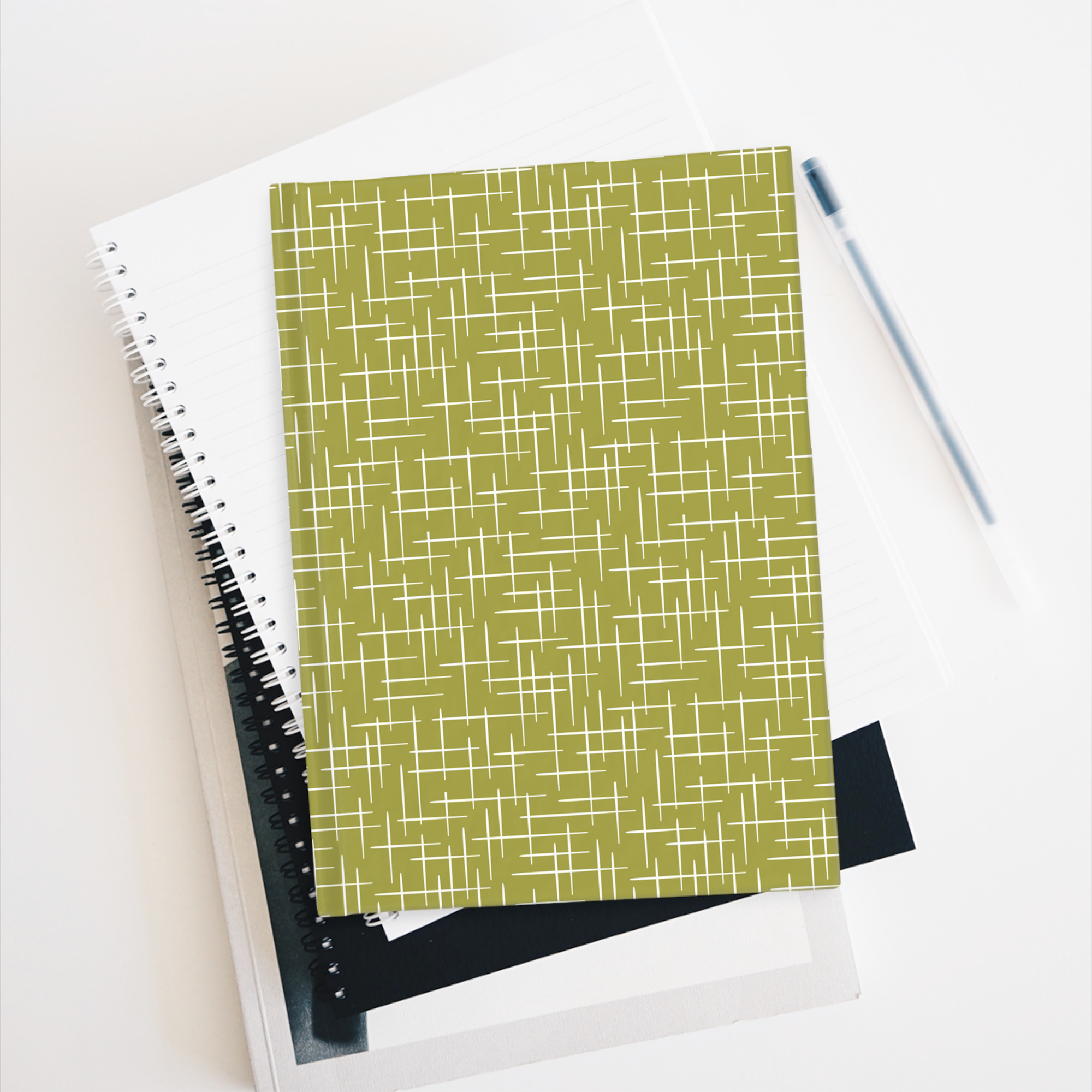 Retro Hashtag Journal in Olive product thumbnail image