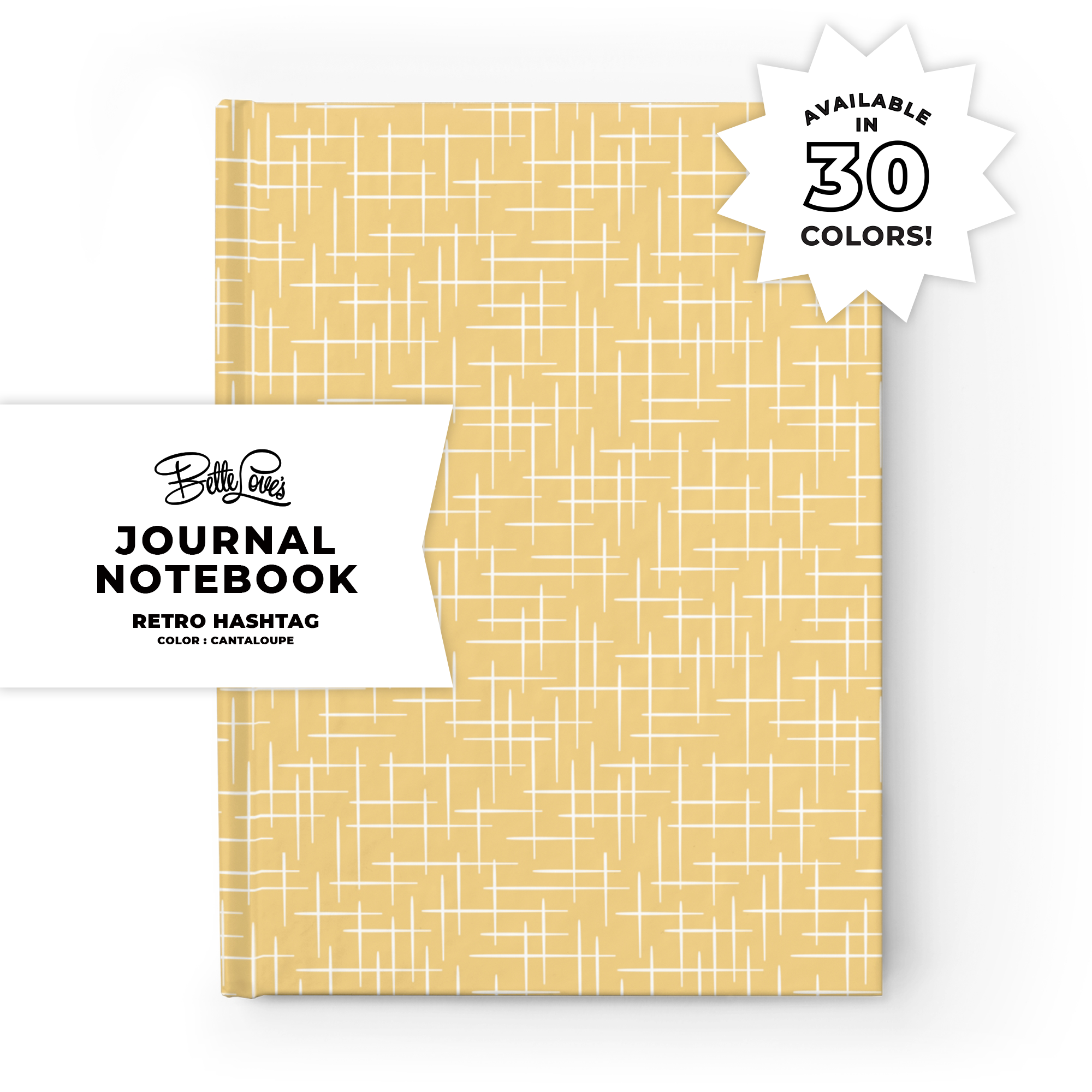 Retro Hashtag Journal in Cantaloupe