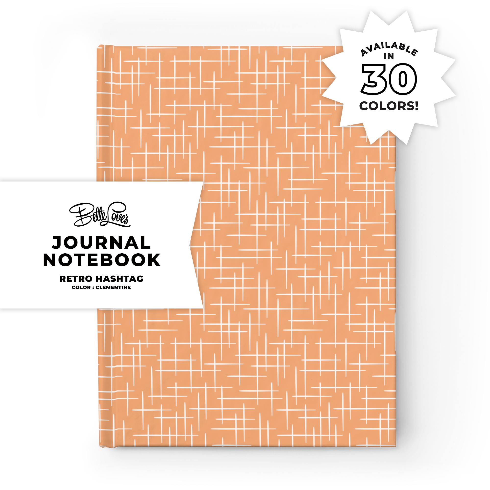 Retro Hashtag Journal in Clementine Retro Hashtag Journal in Clementine