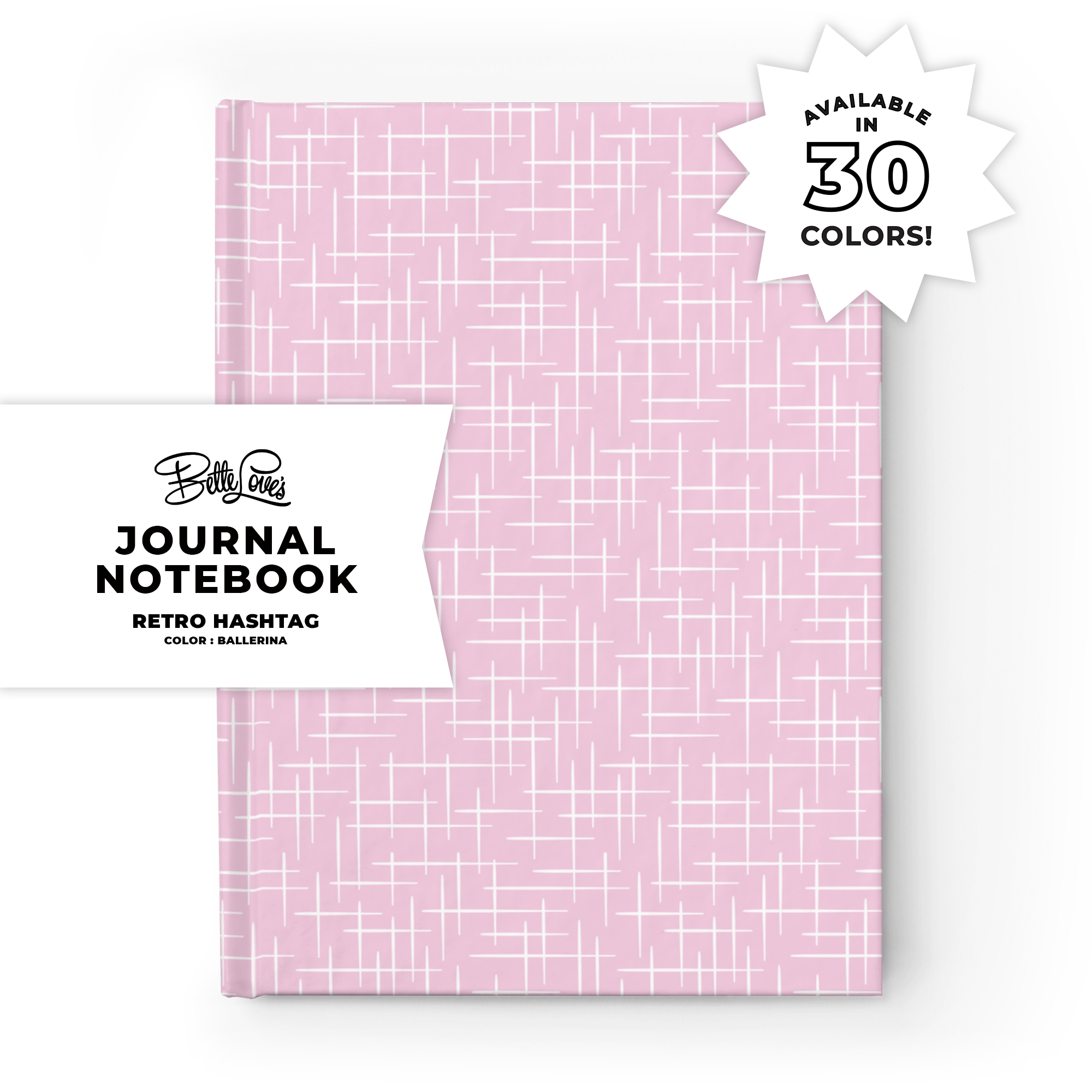 Retro Hashtag Journal in Ballerina Retro Hashtag Journal in Ballerina