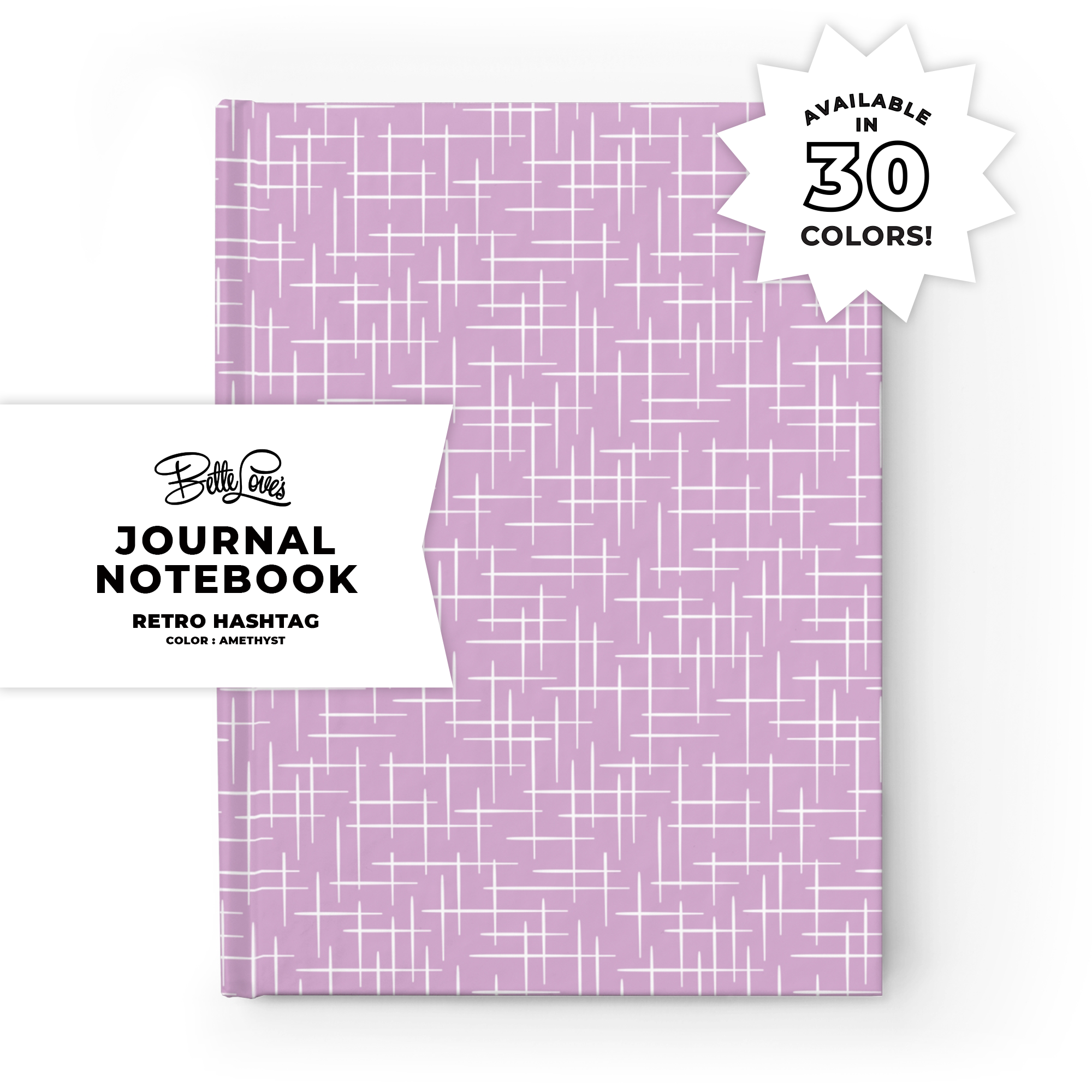 Retro Hashtag Journal in Amethyst Retro Hashtag Journal in Amethyst