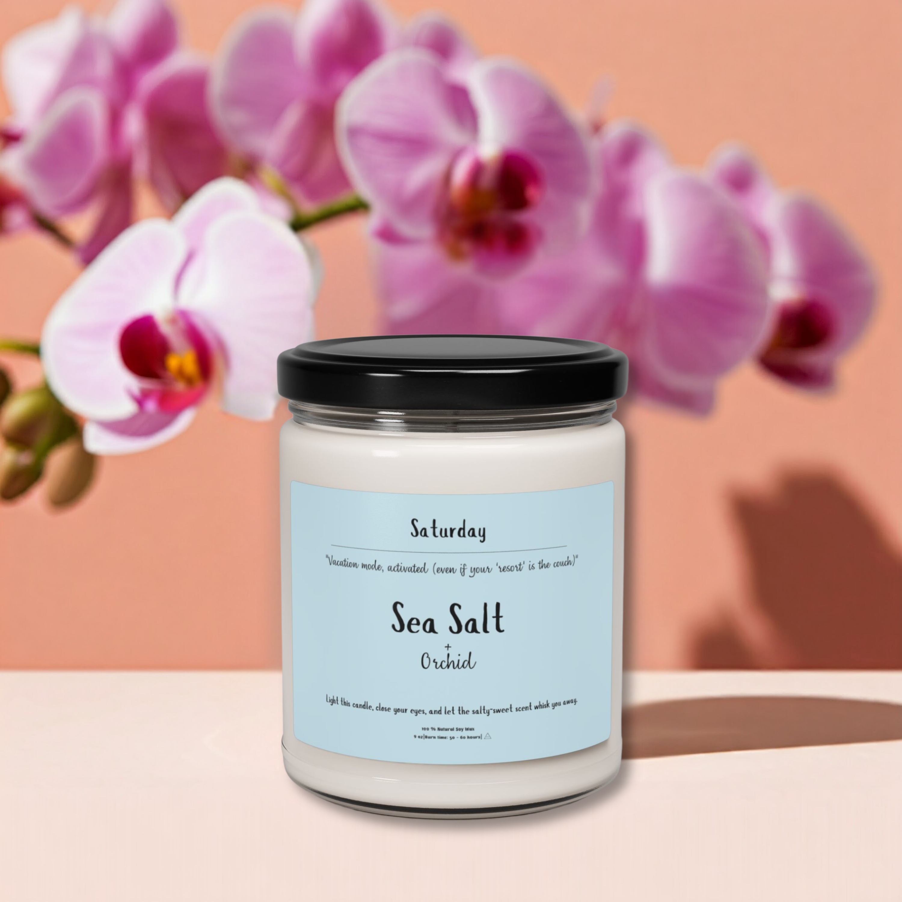 Sea Salt + Orchid Scented Soy Candle | Saturday’s Couchside Getaway | Daily Reminder Collection