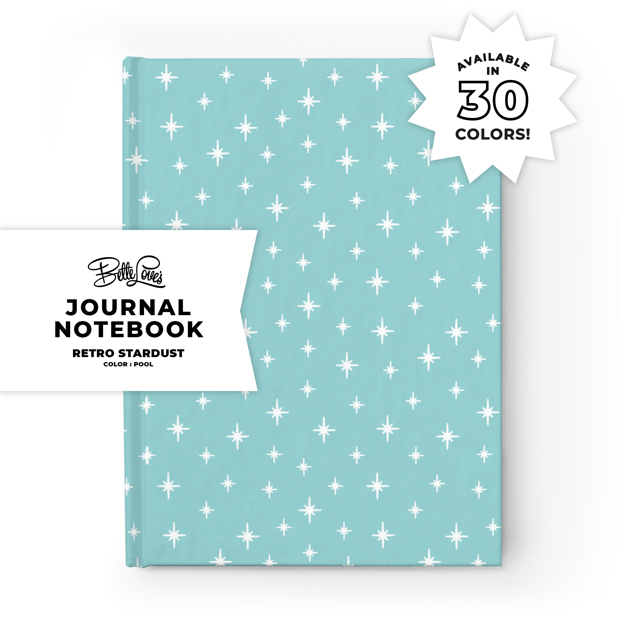 Retro Stardust Journal in Pool product thumbnail image