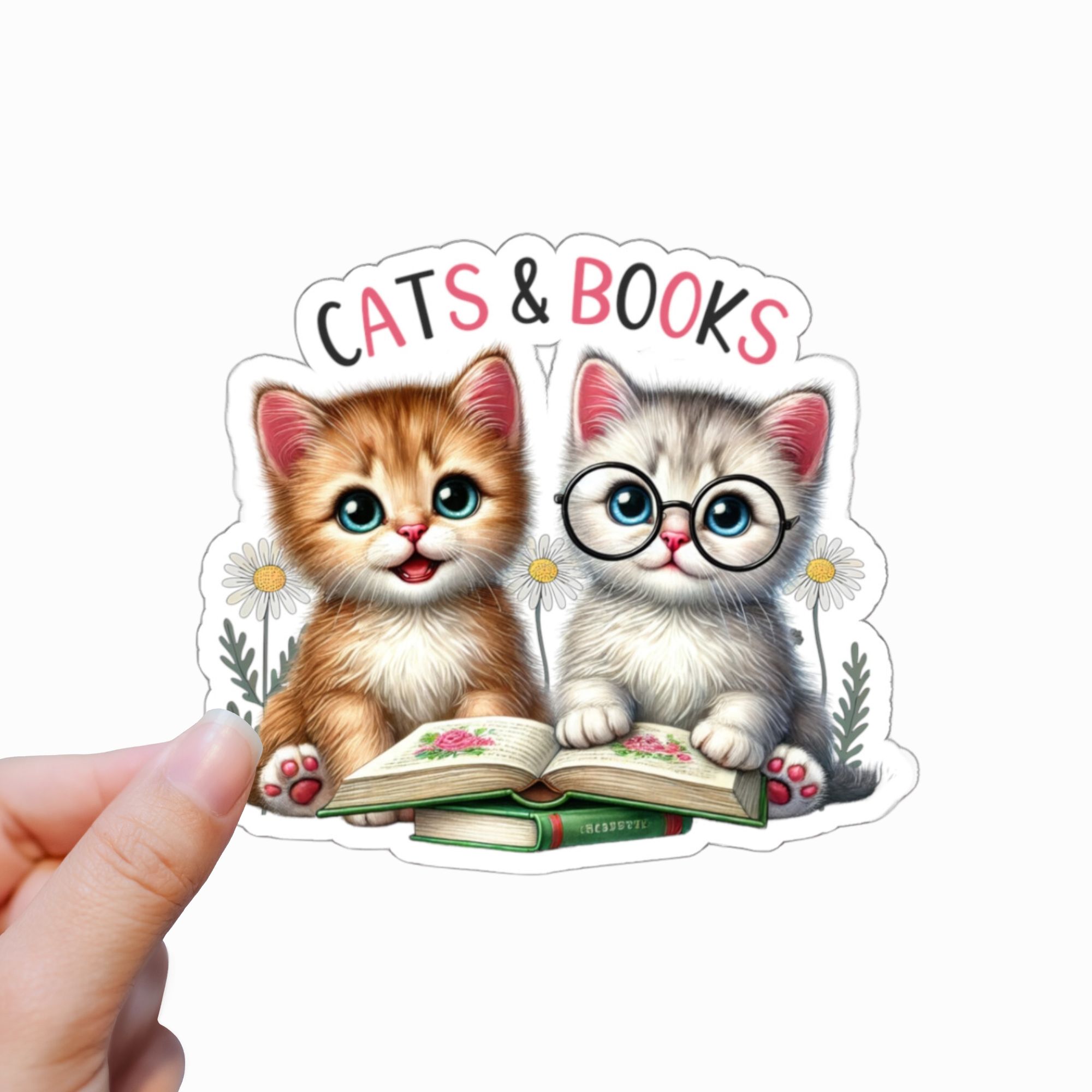 Cat Books Stickers product thumbnail image