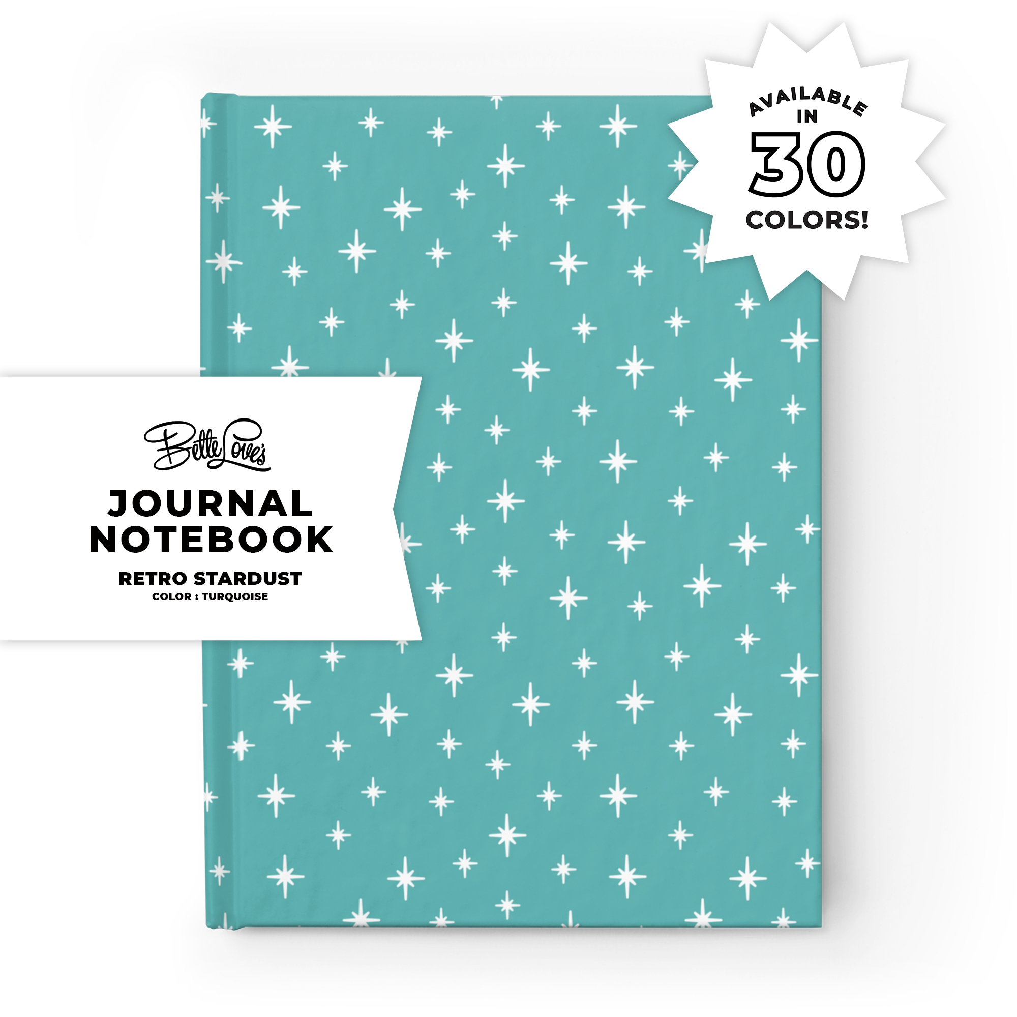 Retro Stardust Journal in Turquoise product thumbnail image Retro Stardust Journal in Turquoise product thumbnail image