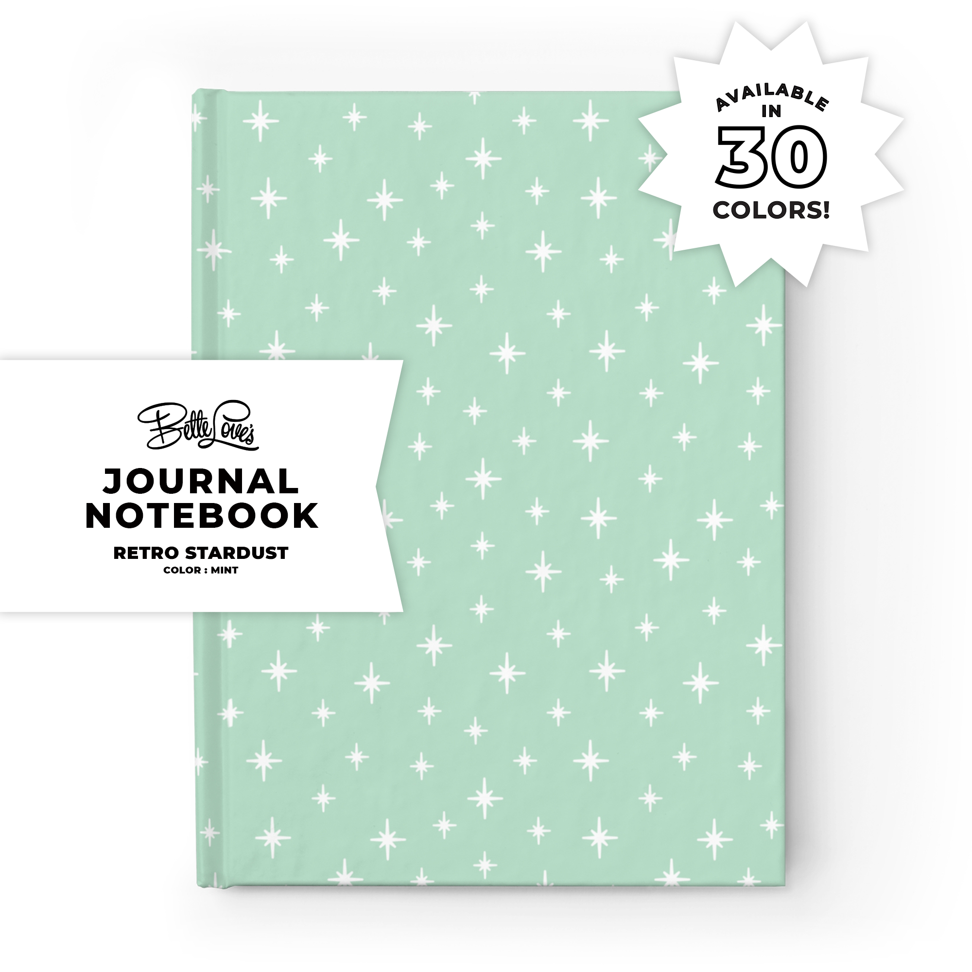 Retro Stardust Journal in Mint product thumbnail image Retro Stardust Journal in Mint product thumbnail image