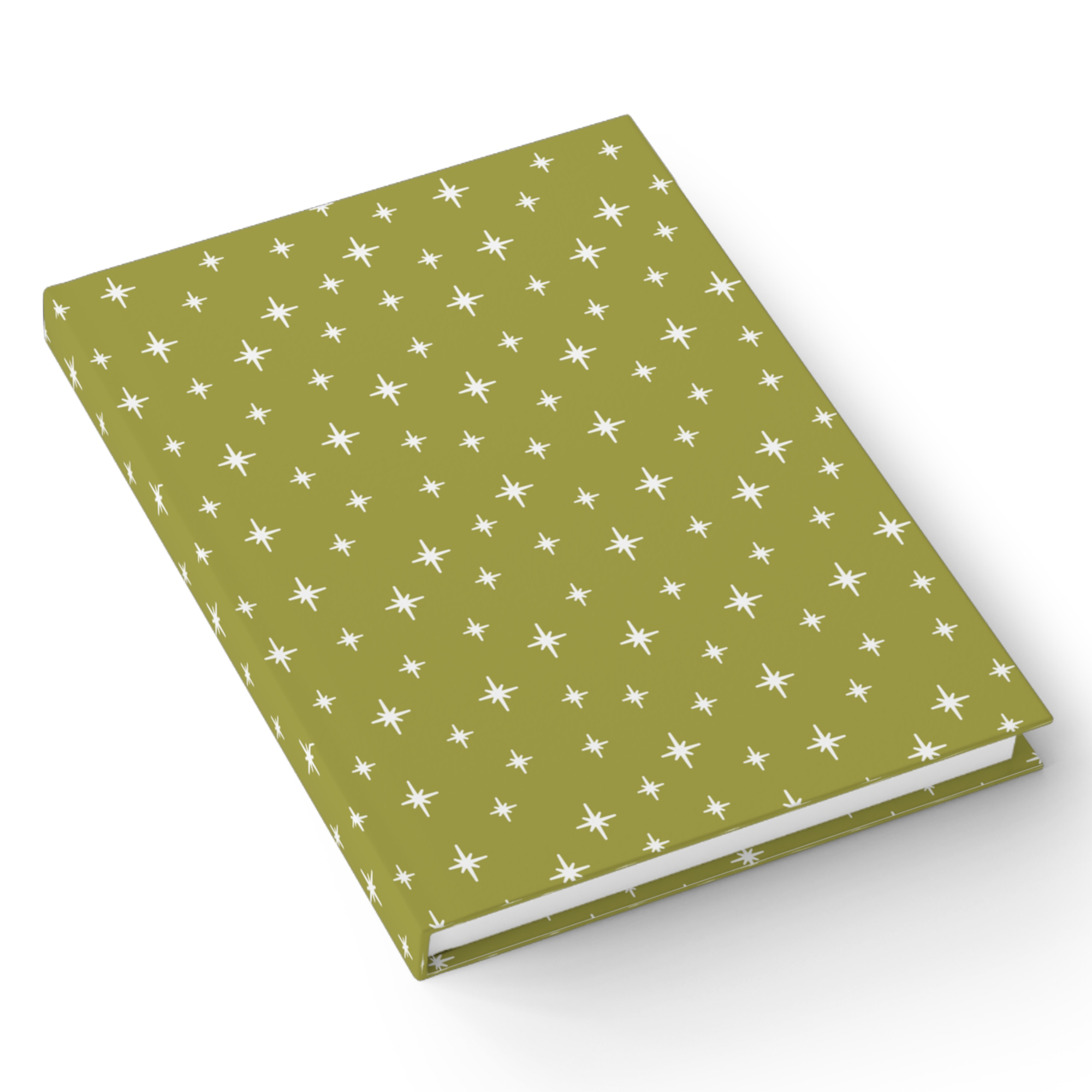 Retro Stardust Journal in Olive product thumbnail image