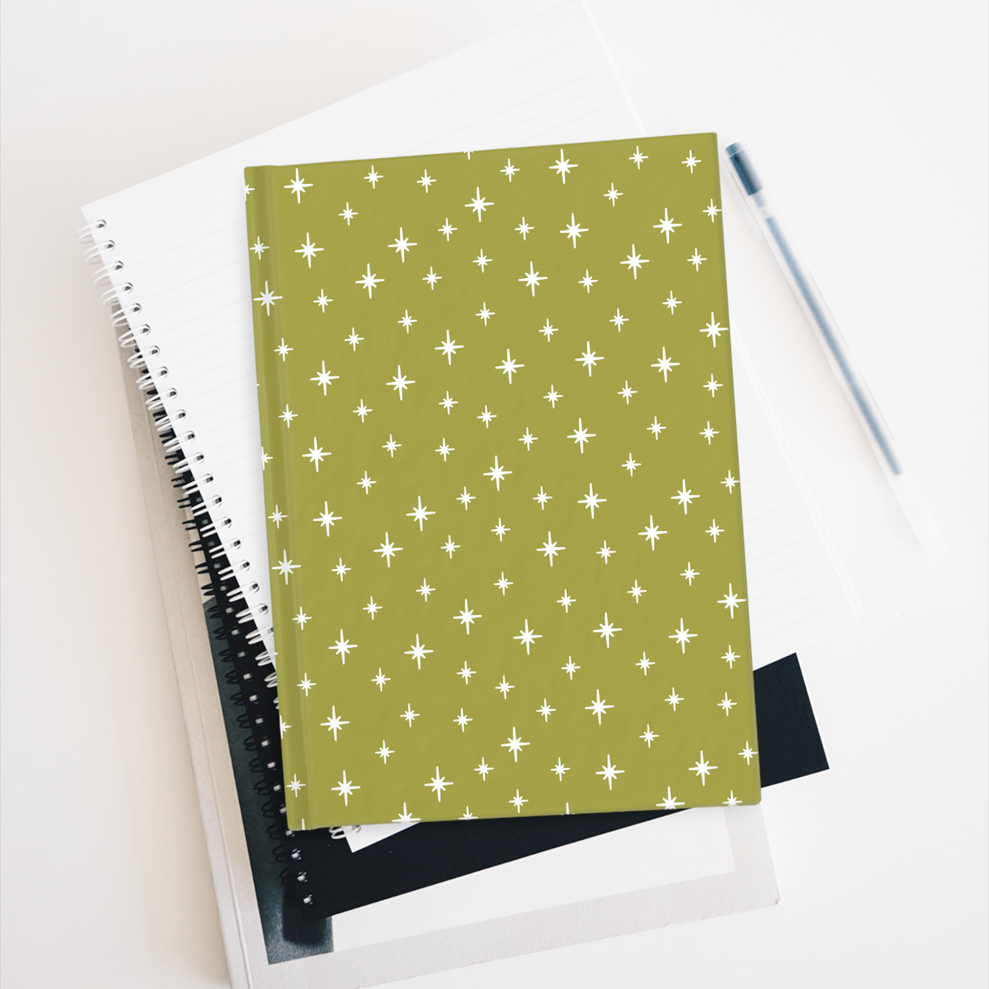 Retro Stardust Journal in Olive product thumbnail image Retro Stardust Journal in Olive product thumbnail image