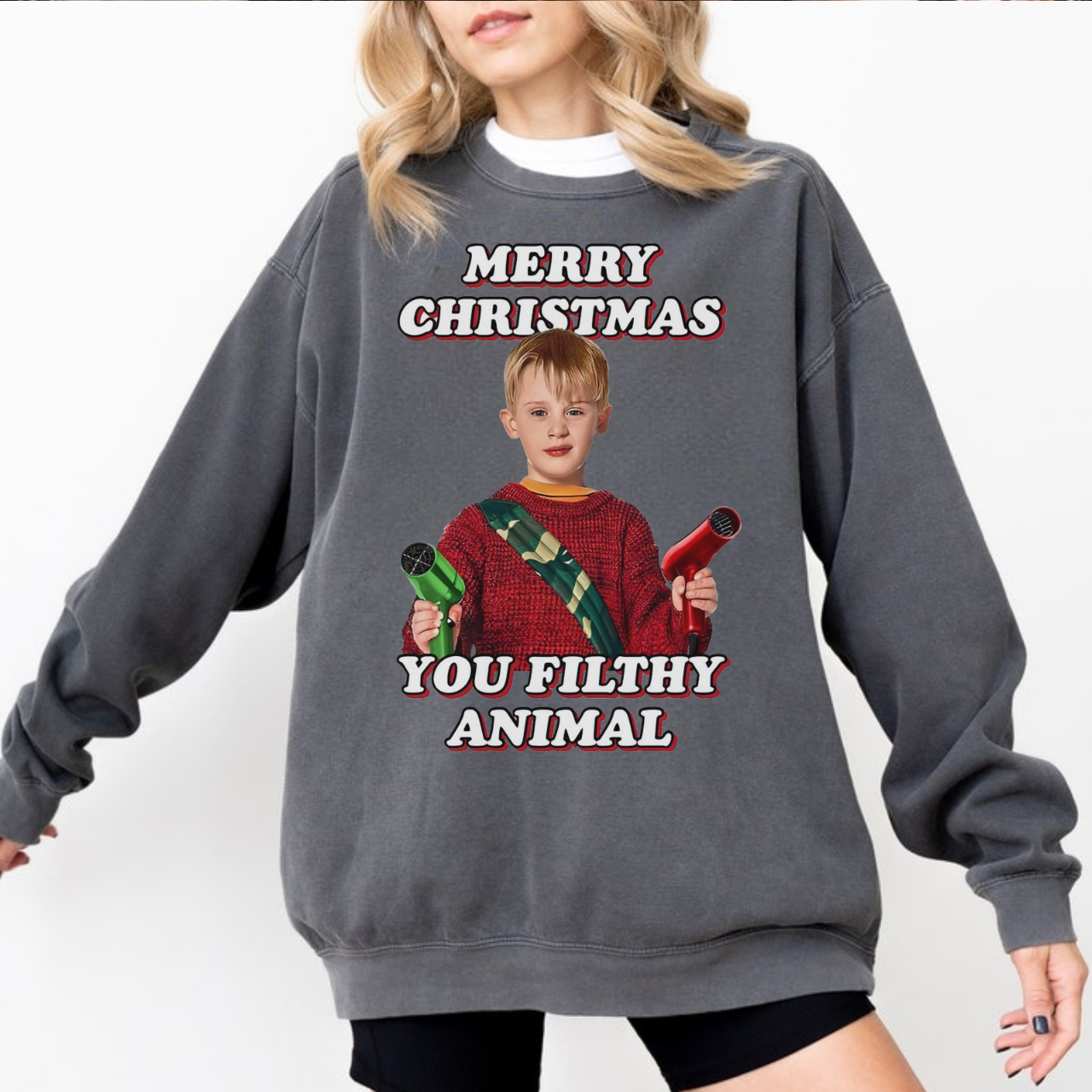 Merry Christmas You Filthy Animal Sweatshirt, Ugly Xmas Sweater Merry Christmas You Filthy Animal Sweatshirt, Ugly Xmas Sweater