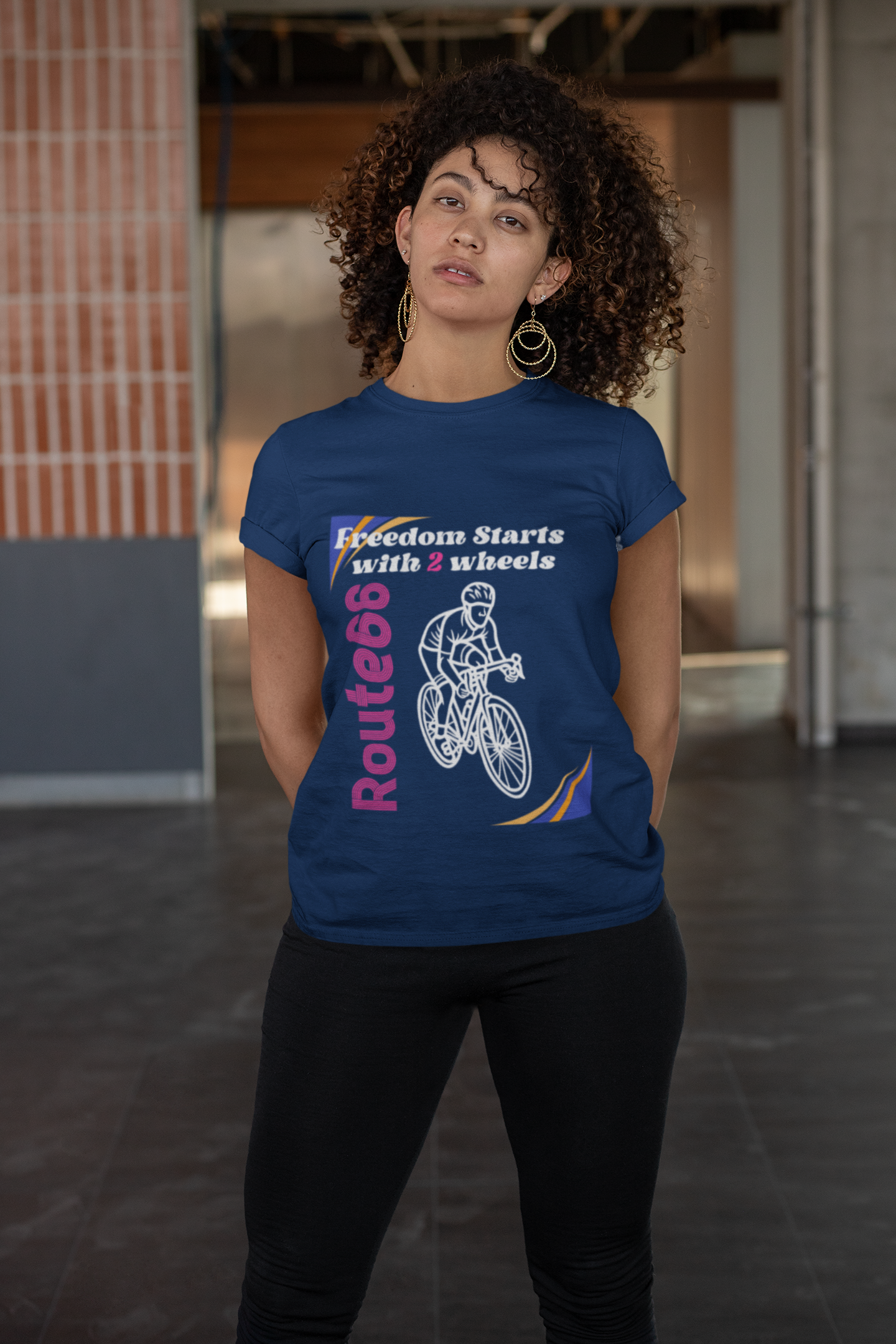 Bicycle Route 66 Tee, 2 wheels tee, love for 2 wheels, cycling tee, 