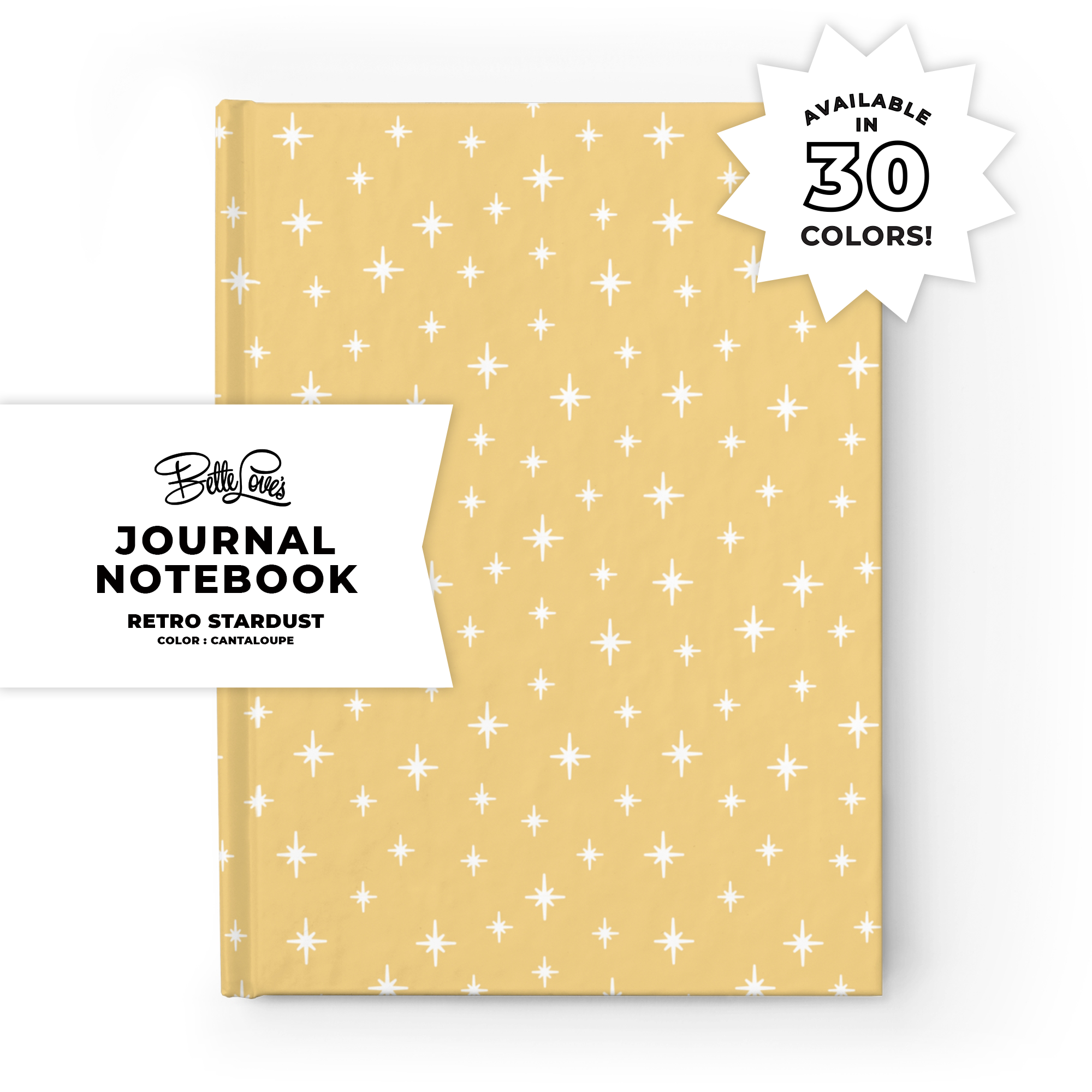 Retro Stardust Journal in Cantaloupe product thumbnail image Retro Stardust Journal in Cantaloupe product thumbnail image