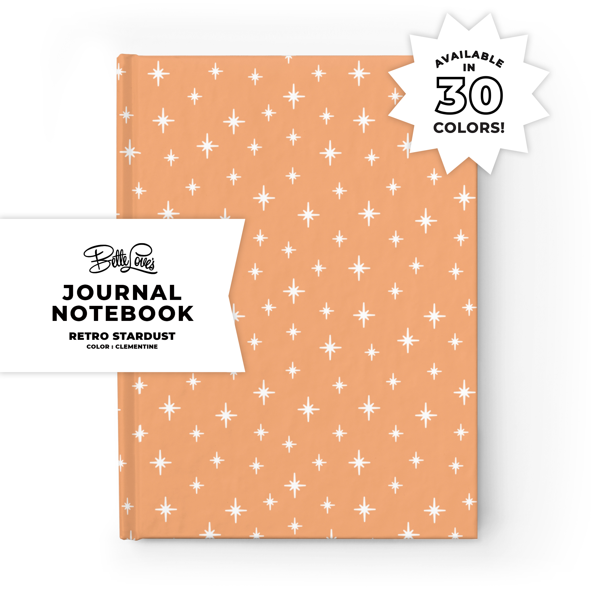 Retro Stardust Journal in Clementine product thumbnail image Retro Stardust Journal in Clementine product thumbnail image
