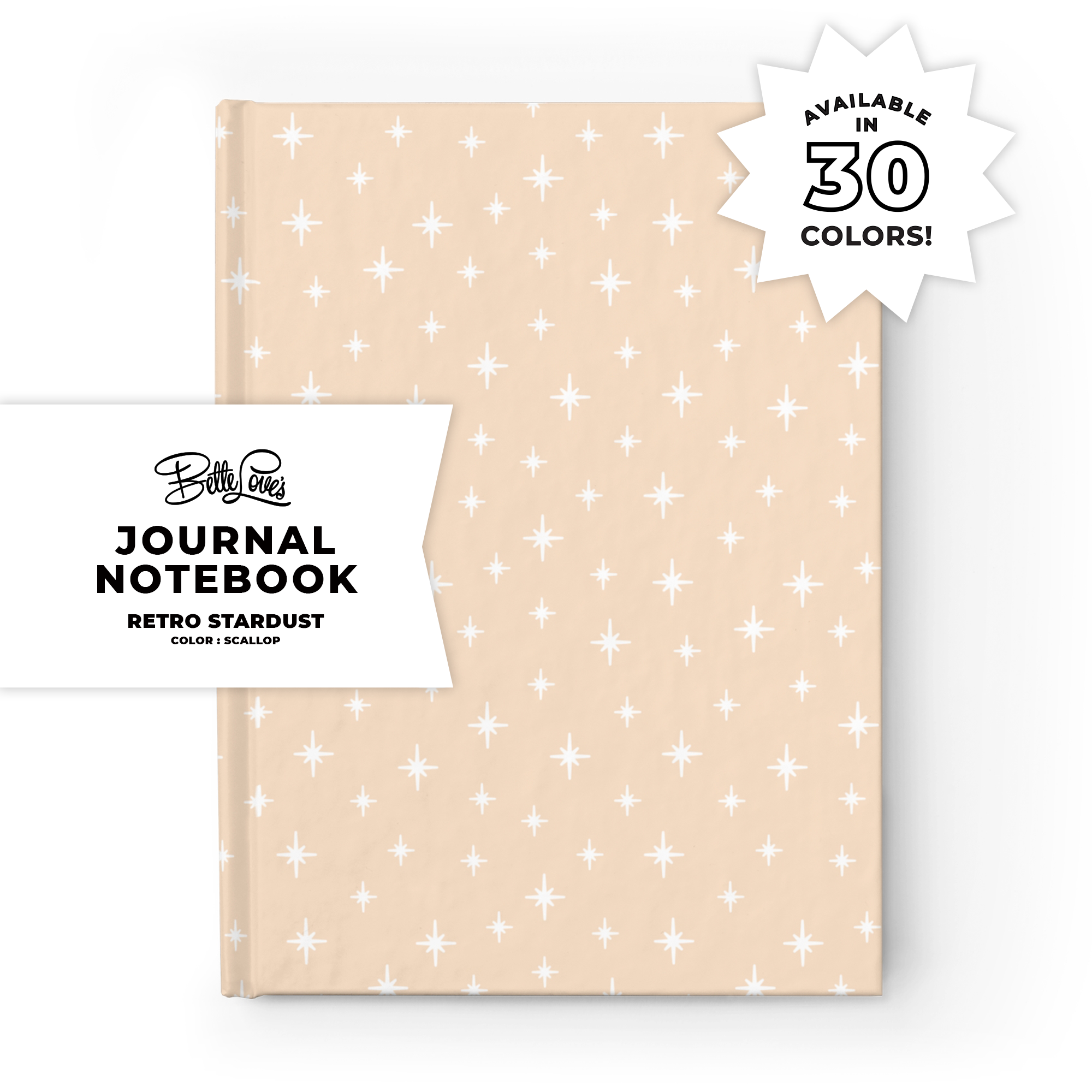 Retro Stardust Journal in Scallop product thumbnail image Retro Stardust Journal in Scallop product thumbnail image