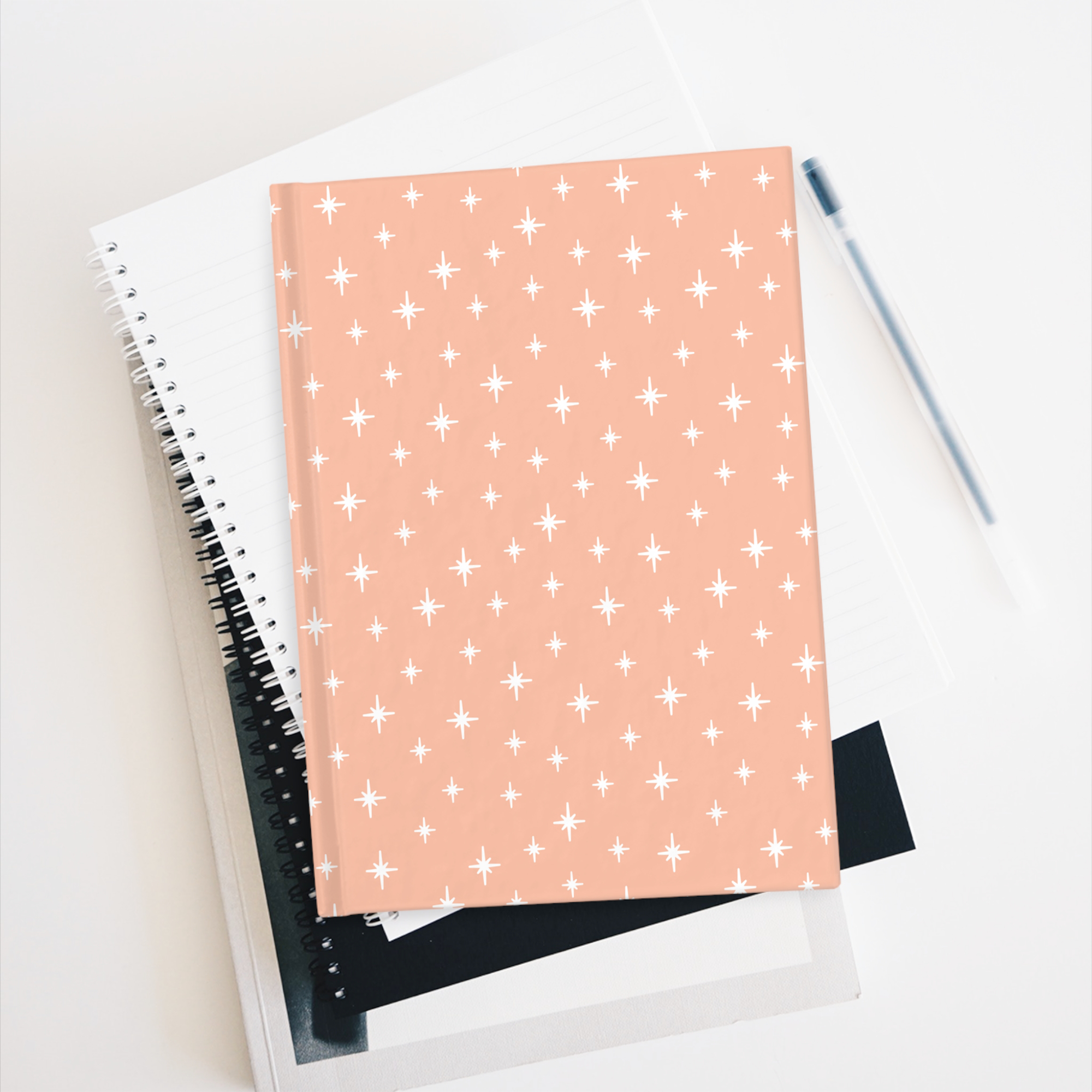 Retro Stardust Journal in Peach product thumbnail image Retro Stardust Journal in Peach product thumbnail image