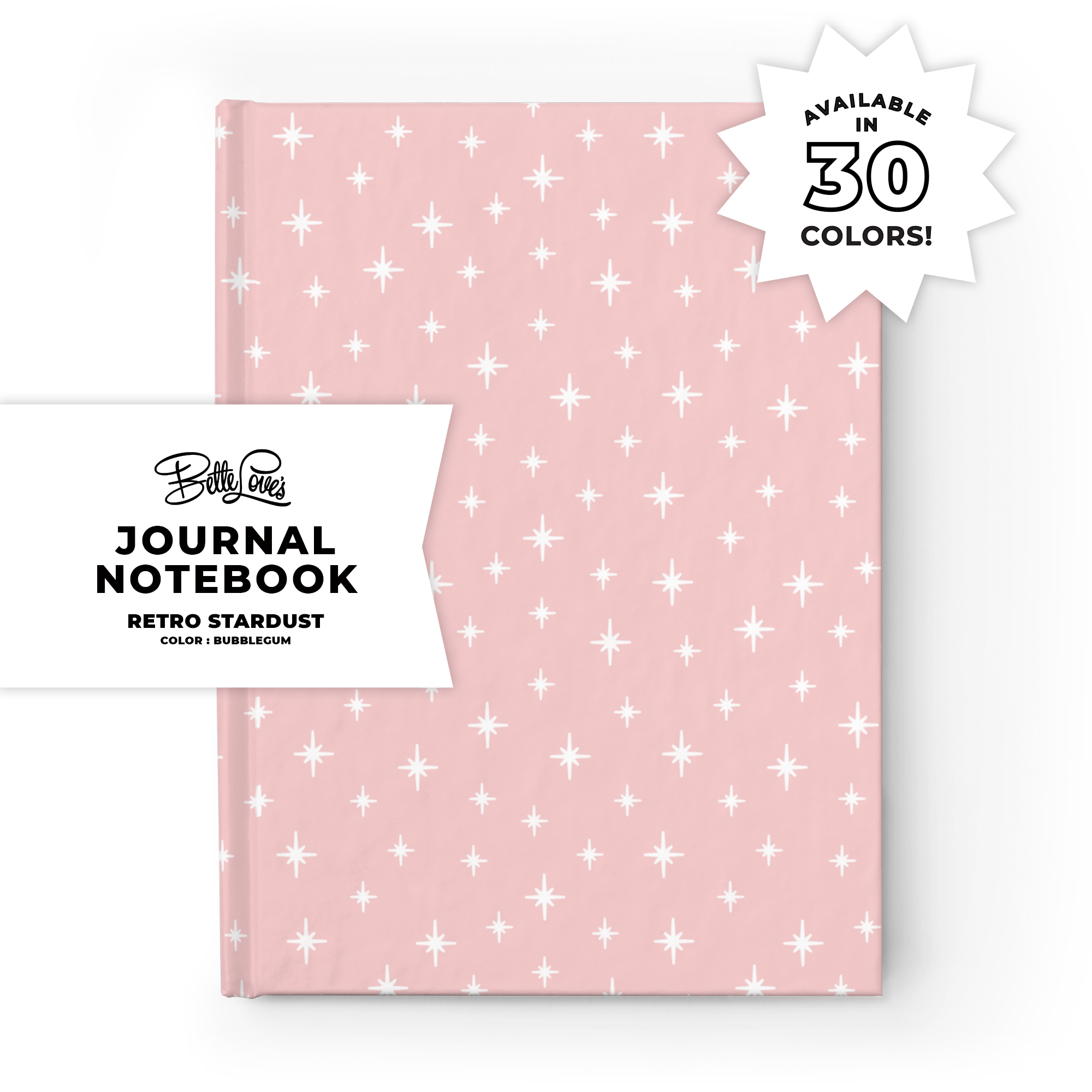 Retro Stardust Journal in Bubblegum product thumbnail image