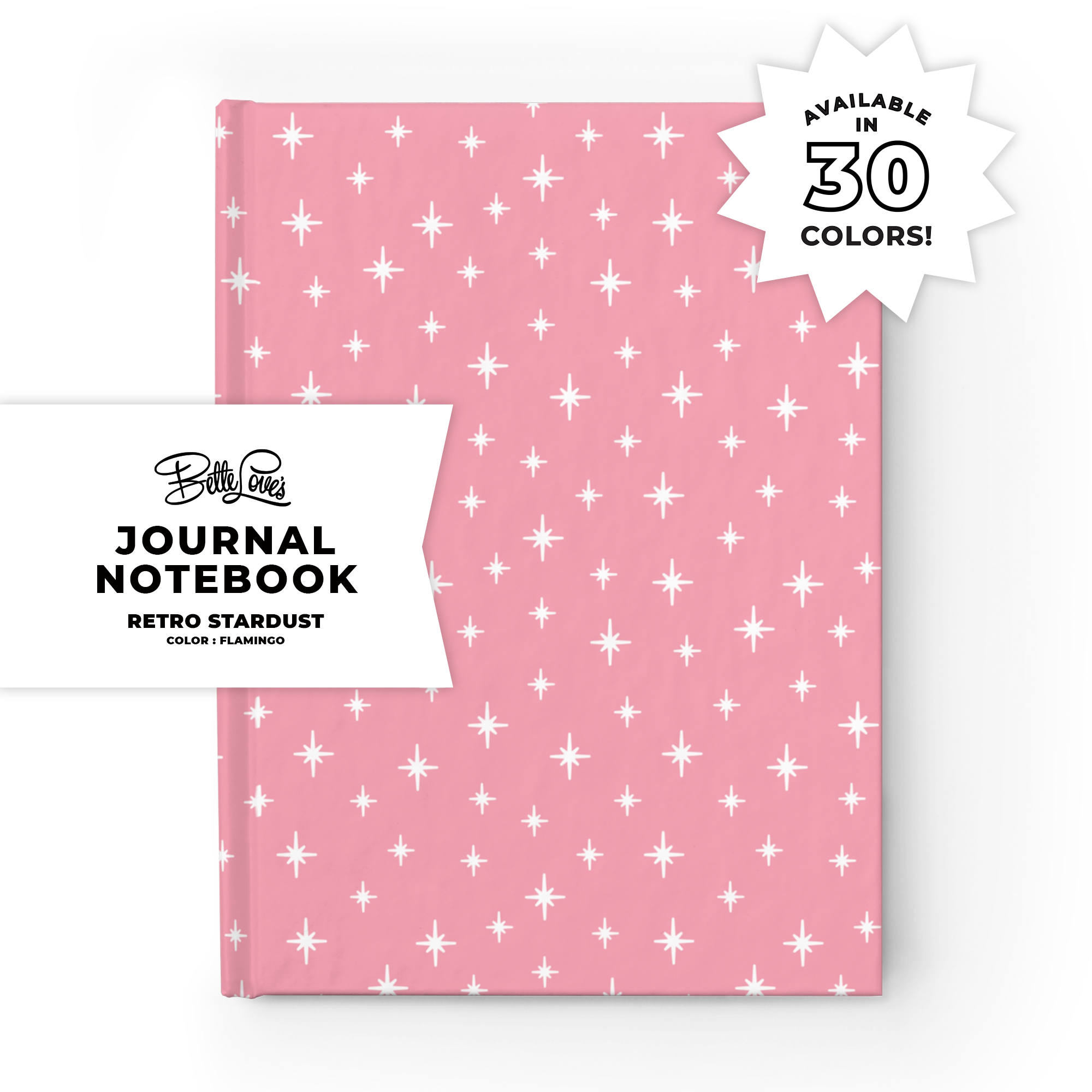 Retro Stardust Journal in Flamingo product thumbnail image Retro Stardust Journal in Flamingo product thumbnail image