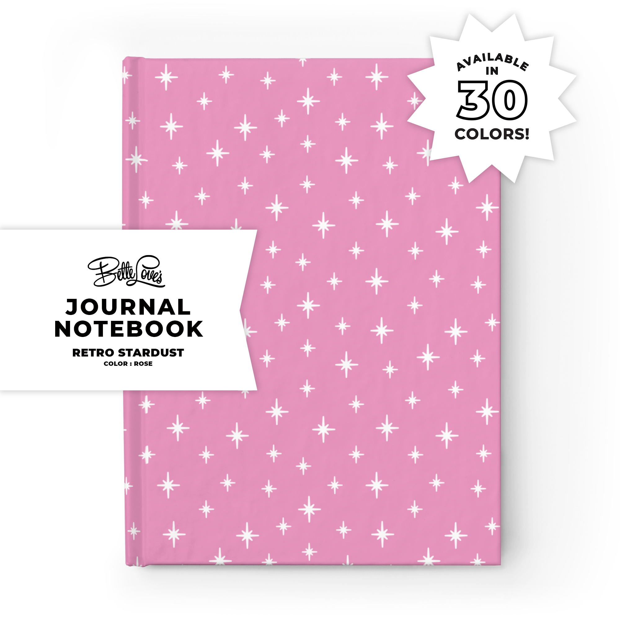 Retro Stardust Journal in Rose product thumbnail image Retro Stardust Journal in Rose product thumbnail image