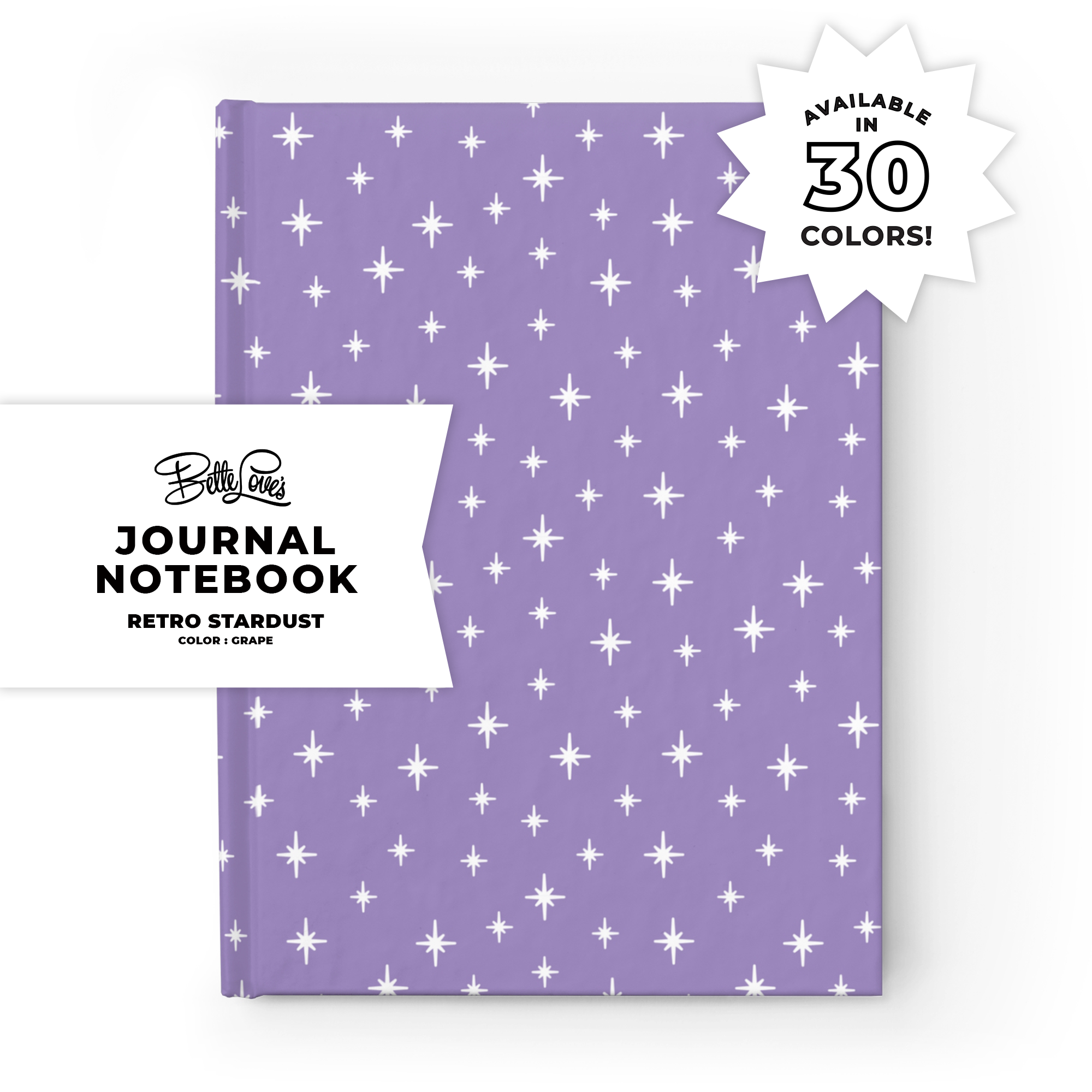 Retro Stardust Journal in Grape product thumbnail image Retro Stardust Journal in Grape product thumbnail image