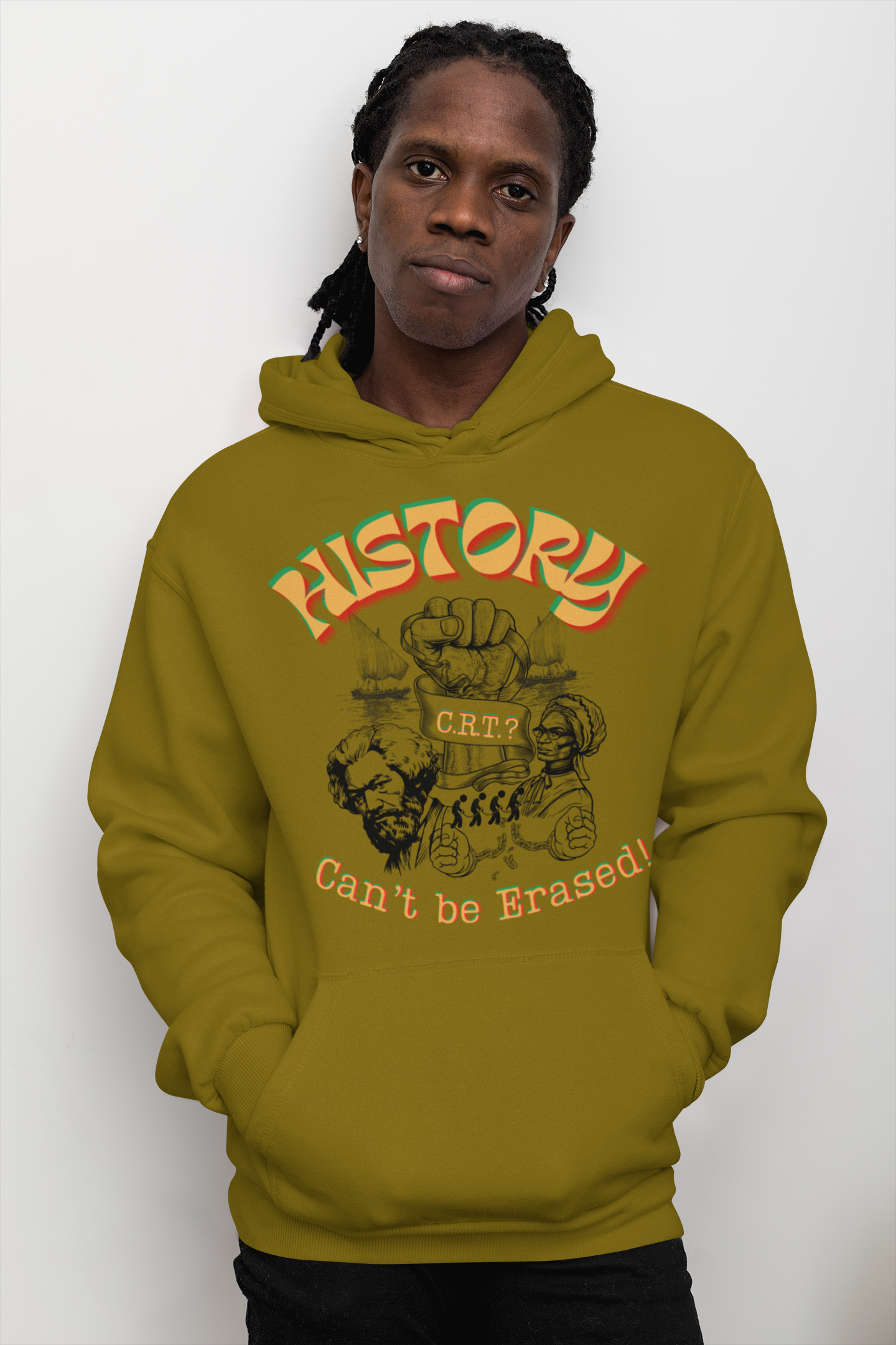 "History Can't Be Erased" Unisex Heavy Blend™ Hooded Sweatshirt product thumbnail image