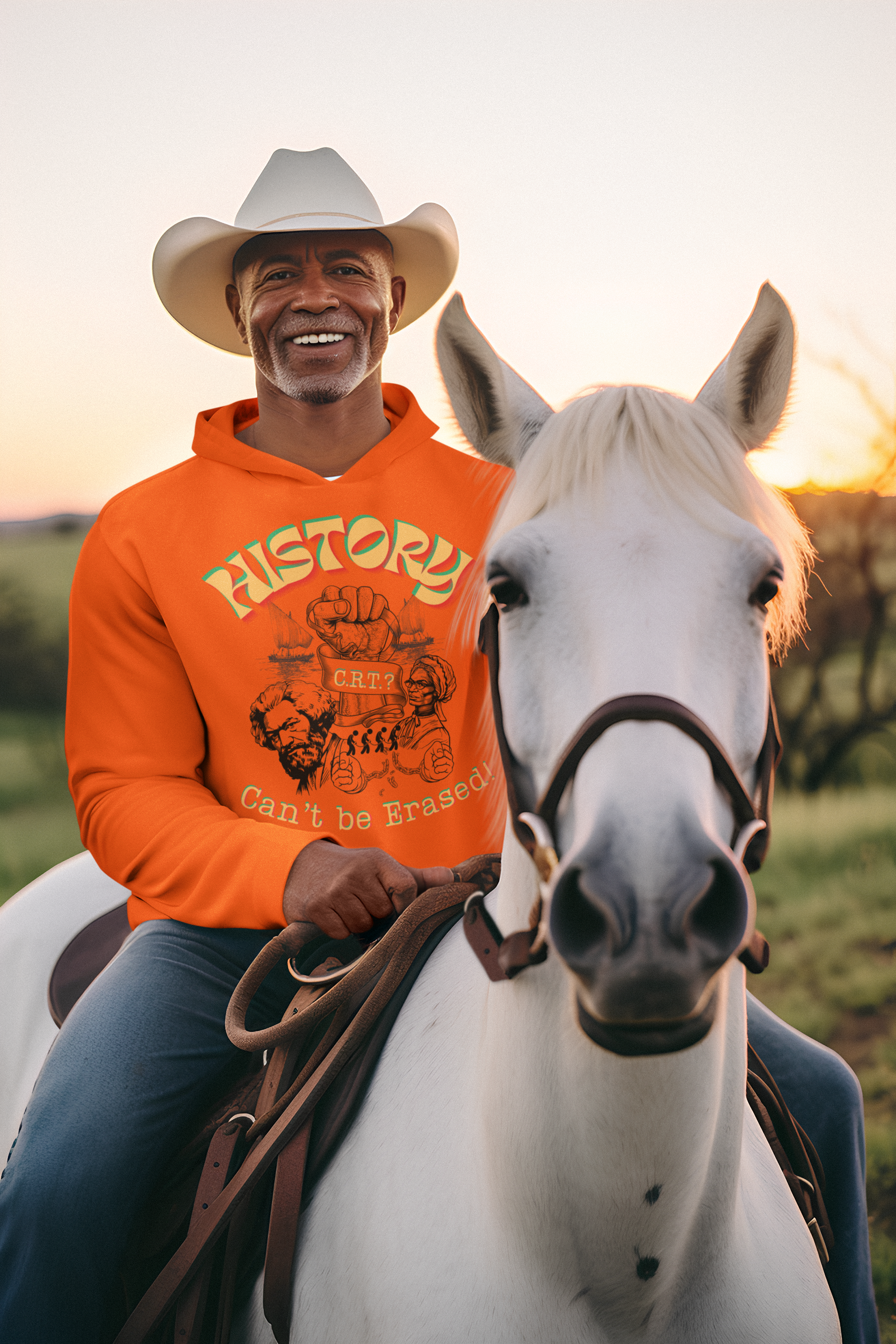 "History Can't Be Erased" Unisex Heavy Blend™ Hooded Sweatshirt product thumbnail image