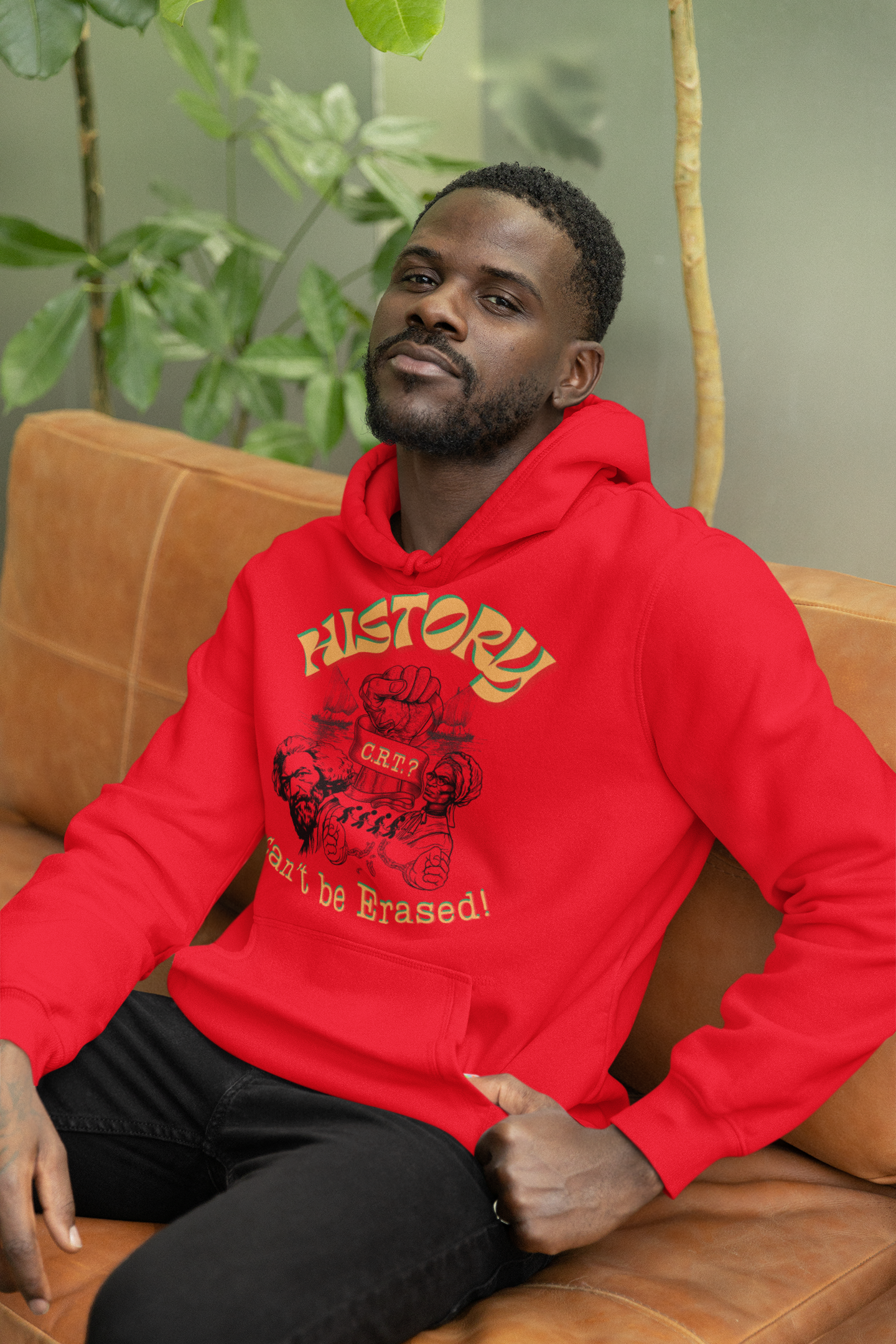 "History Can't Be Erased" Unisex Midweight Soft Style Fleece Crewneck Sweatshirt product thumbnail image