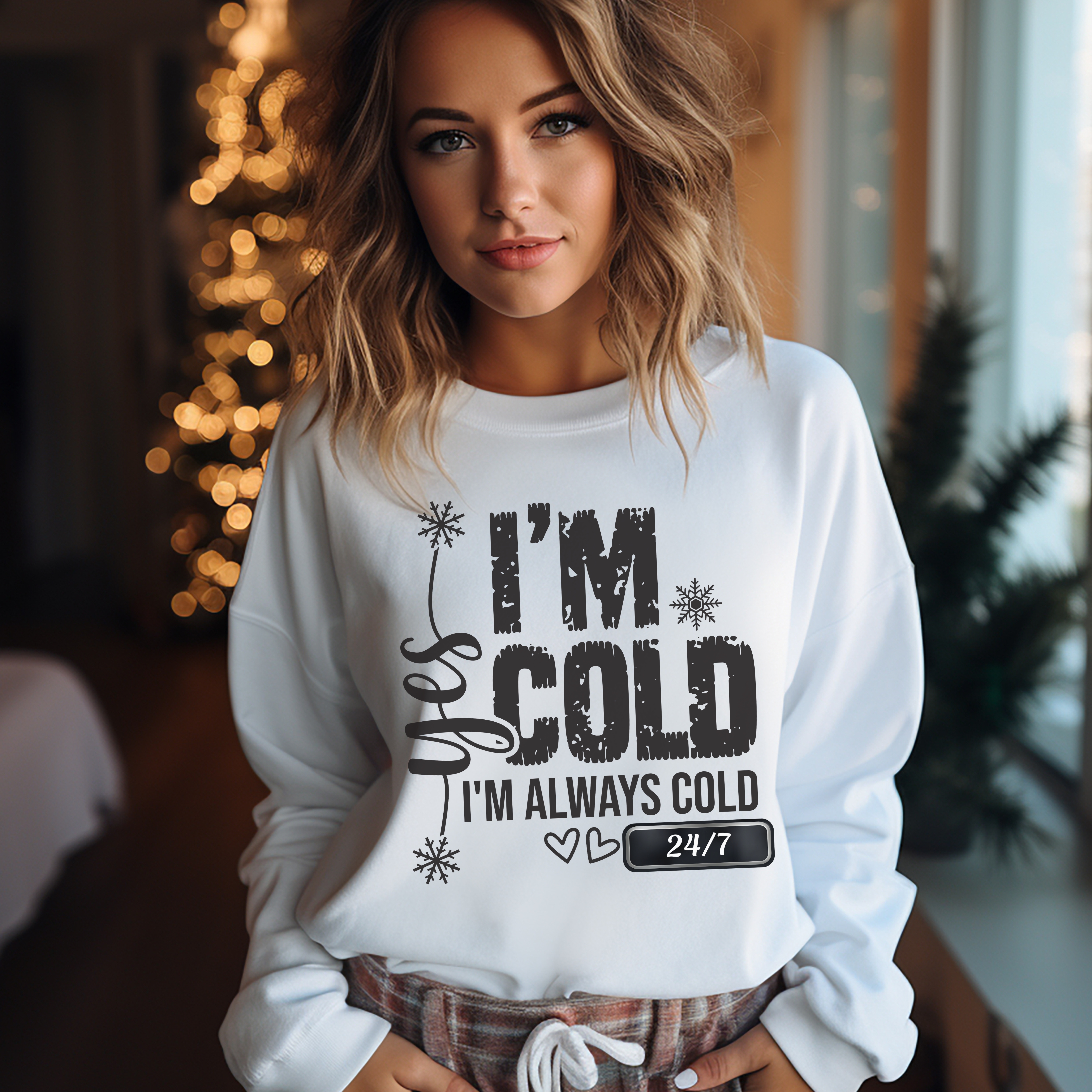 Funny Yes I'm Cold Sweatshirt product thumbnail image Funny Yes I'm Cold Sweatshirt product thumbnail image