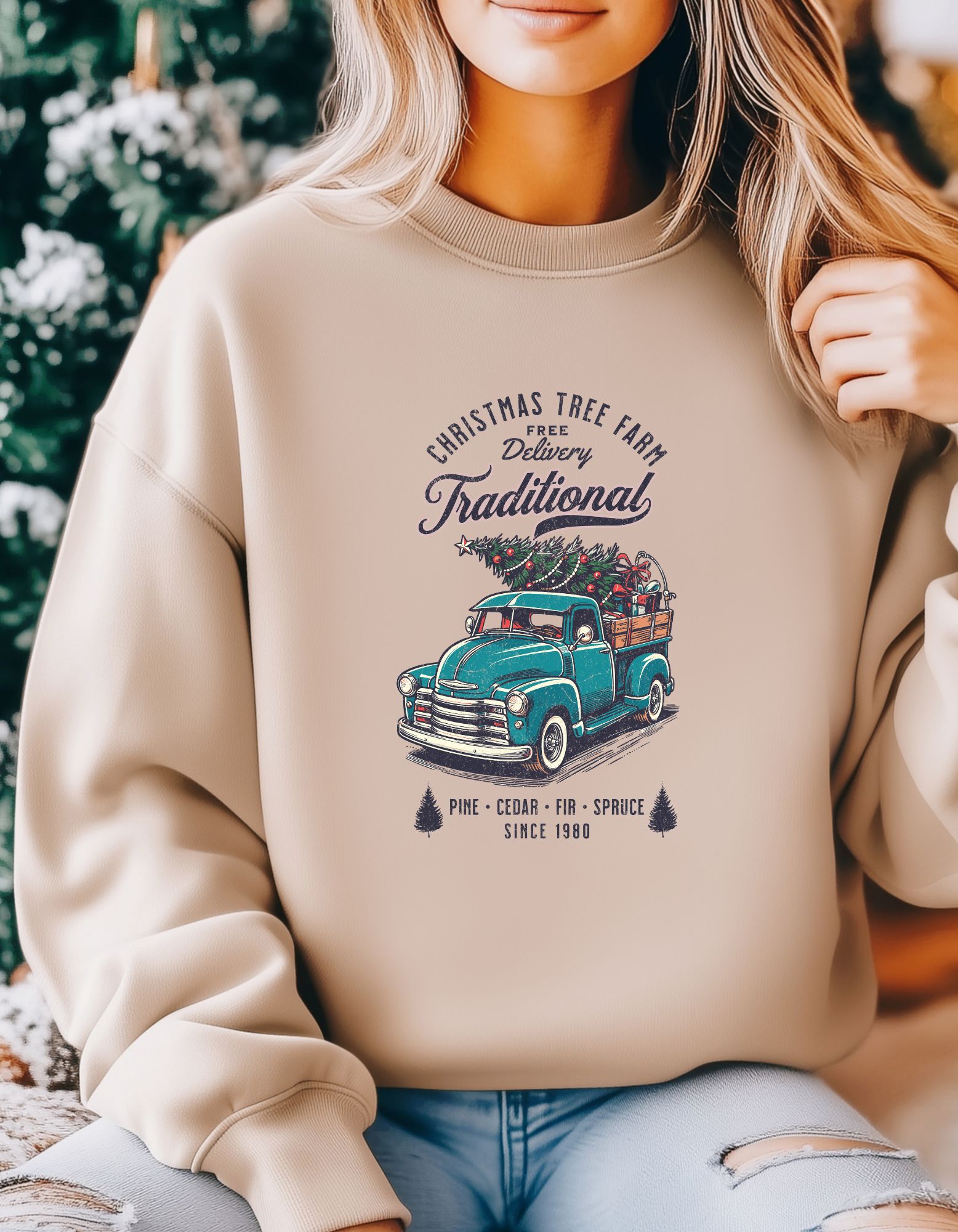 Christmas Tree Farm Vintage Crewneck Sweatshirt Cozy Holiday Jumper Retro Christmas Sweater Festive Tree Farm Sweater Vintage Xmas product thumbnail image Christmas Tree Farm Vintage Crewneck Sweatshirt Cozy Holiday Jumper Retro Christmas Sweater Festive Tree Farm Sweater Vintage Xmas product thumbnail image