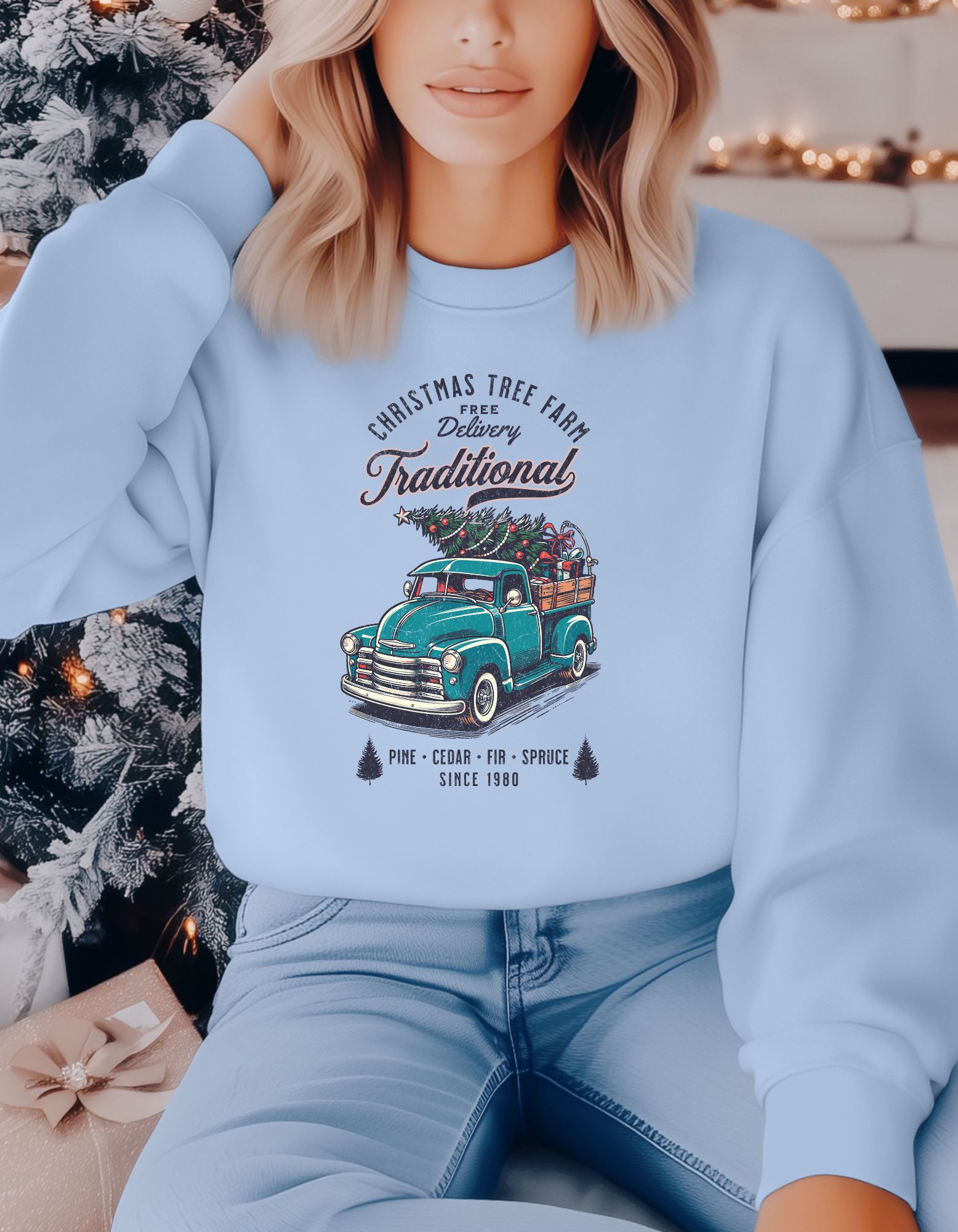 Christmas Tree Farm Vintage Crewneck Sweatshirt Cozy Holiday Jumper Retro Christmas Sweater Festive Tree Farm Sweater Vintage Xmas product thumbnail image Christmas Tree Farm Vintage Crewneck Sweatshirt Cozy Holiday Jumper Retro Christmas Sweater Festive Tree Farm Sweater Vintage Xmas product thumbnail image