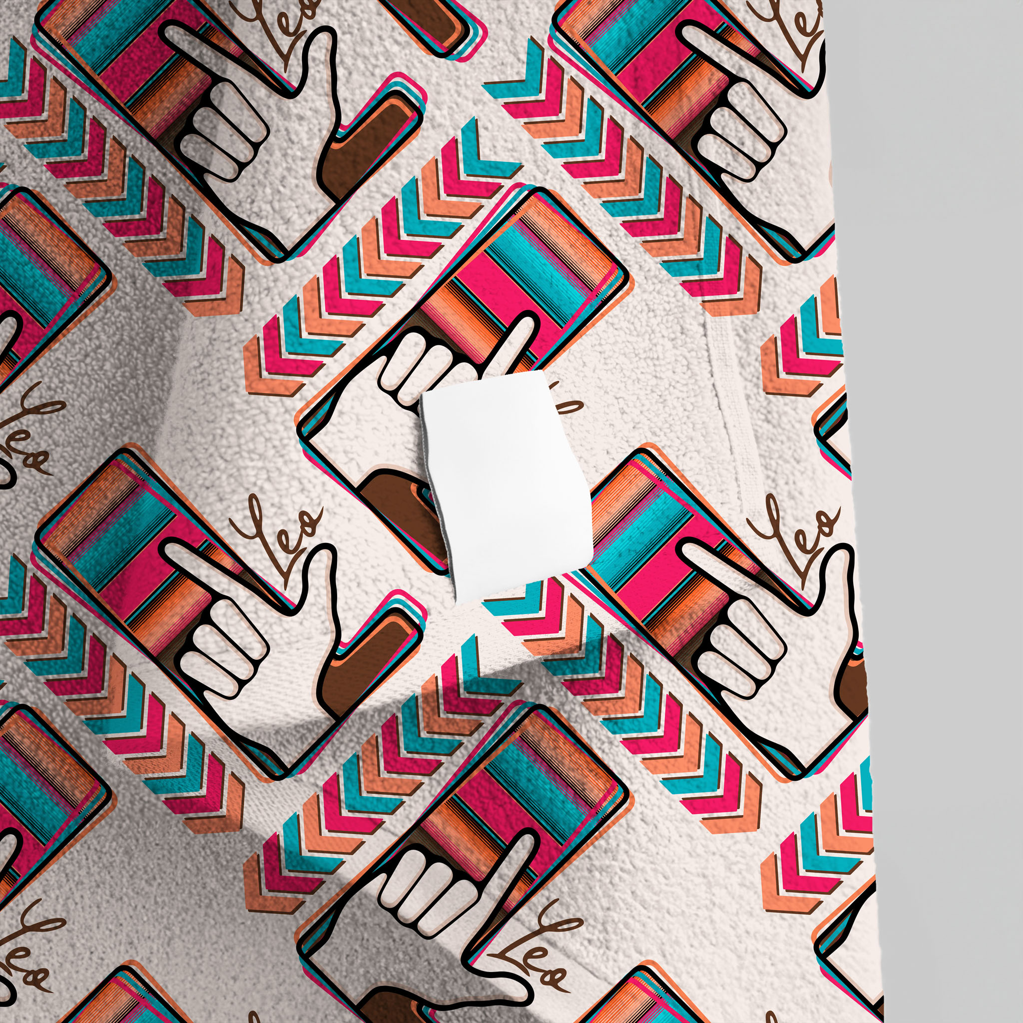 Native American Stripes ABC Letter "L" American Sign Language ASL Beach Towel product thumbnail image Native American Stripes ABC Letter "L" American Sign Language ASL Beach Towel product thumbnail image