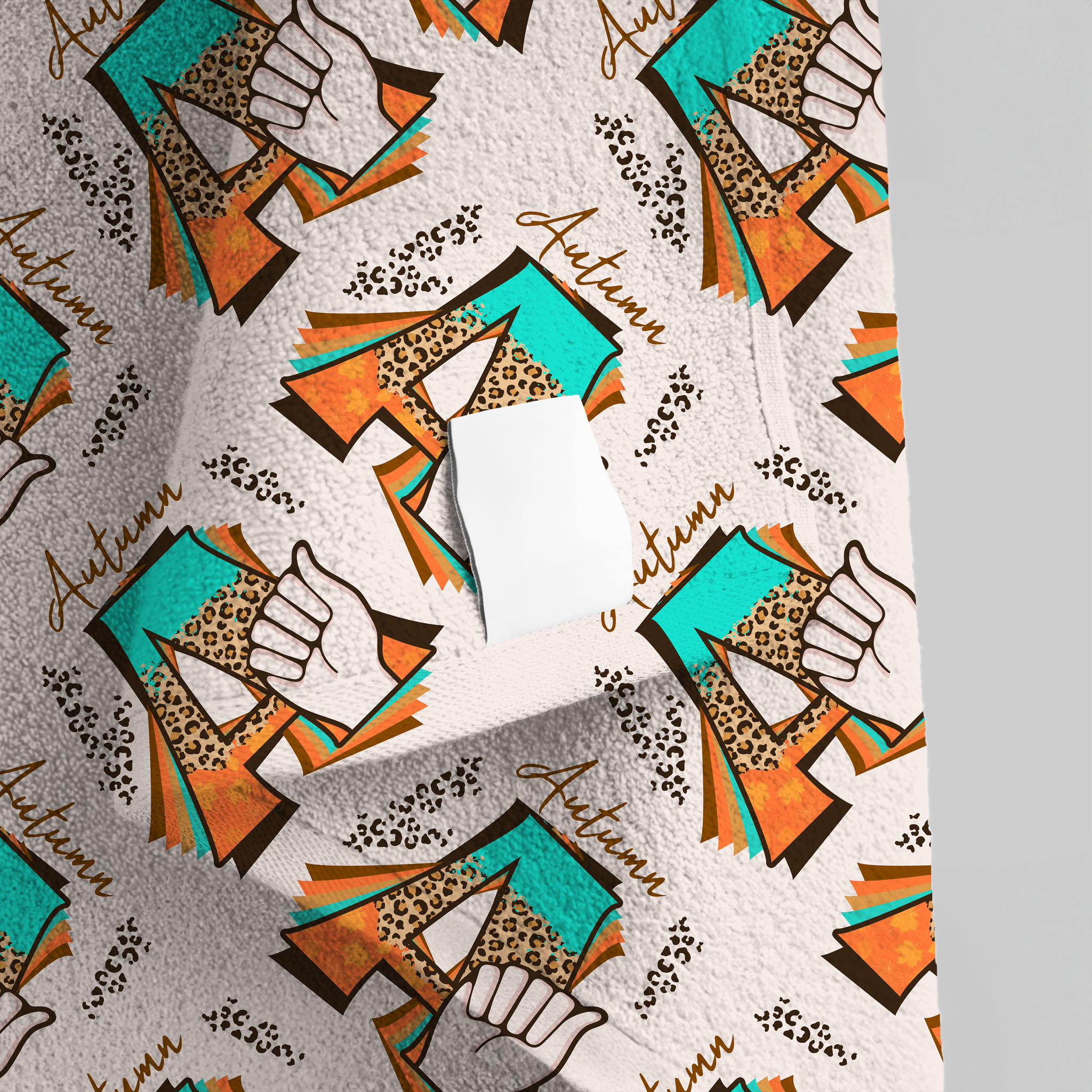 Rustic Leopard ABC Letter "A" American Sign Language ASL Beach Towel product thumbnail image Rustic Leopard ABC Letter "A" American Sign Language ASL Beach Towel product thumbnail image