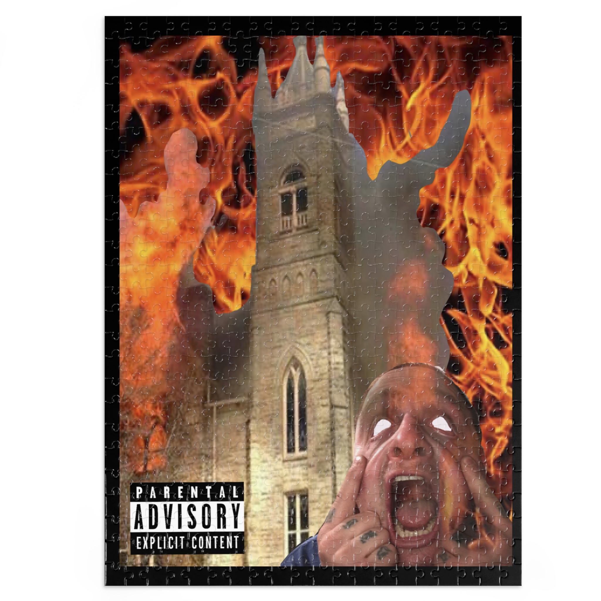 FUCK A LIVING ( 21"x15.5" Jigsaw Puzzle with Tin ) FUCK A LIVING ( 21"x15.5" Jigsaw Puzzle with Tin )