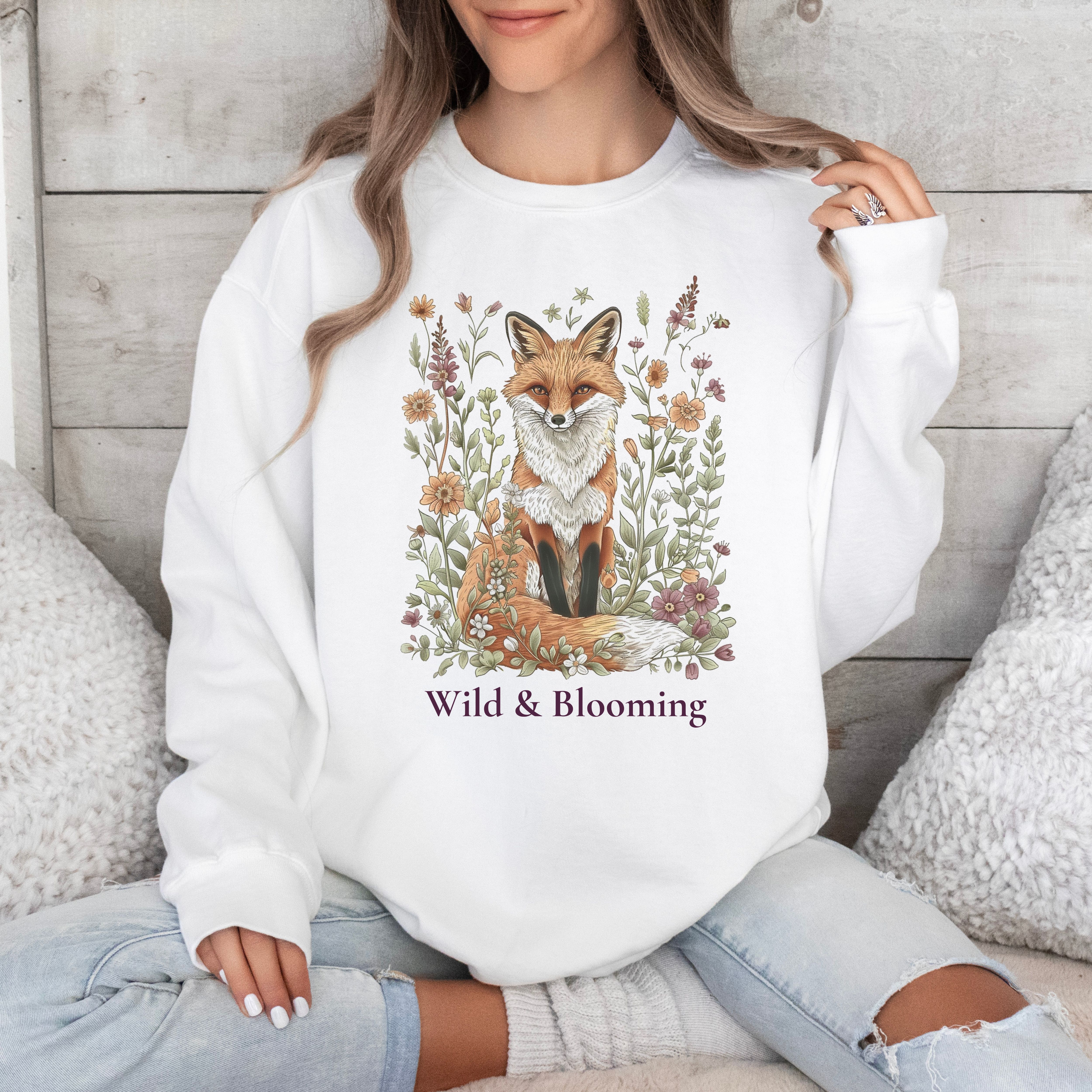 Floral Fox Sweatshirt product thumbnail image Floral Fox Sweatshirt product thumbnail image