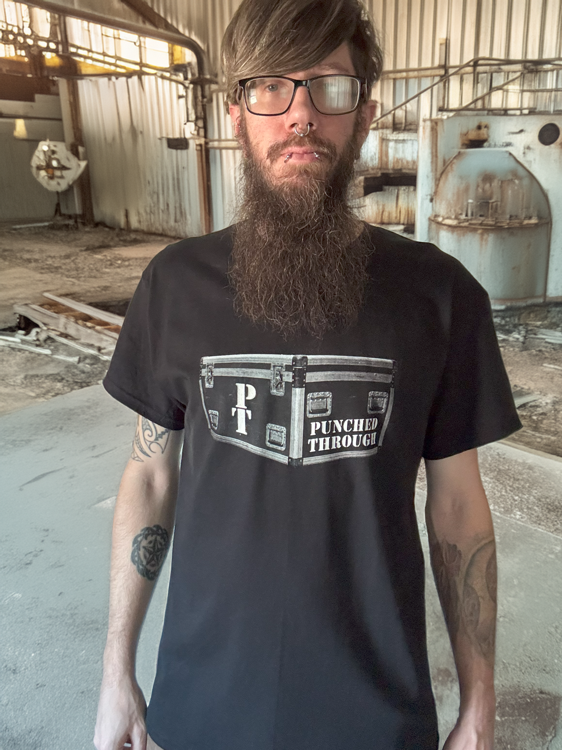 Punched Through - Case - Unisex Heavy Cotton Tee product thumbnail image Punched Through - Case - Unisex Heavy Cotton Tee product thumbnail image