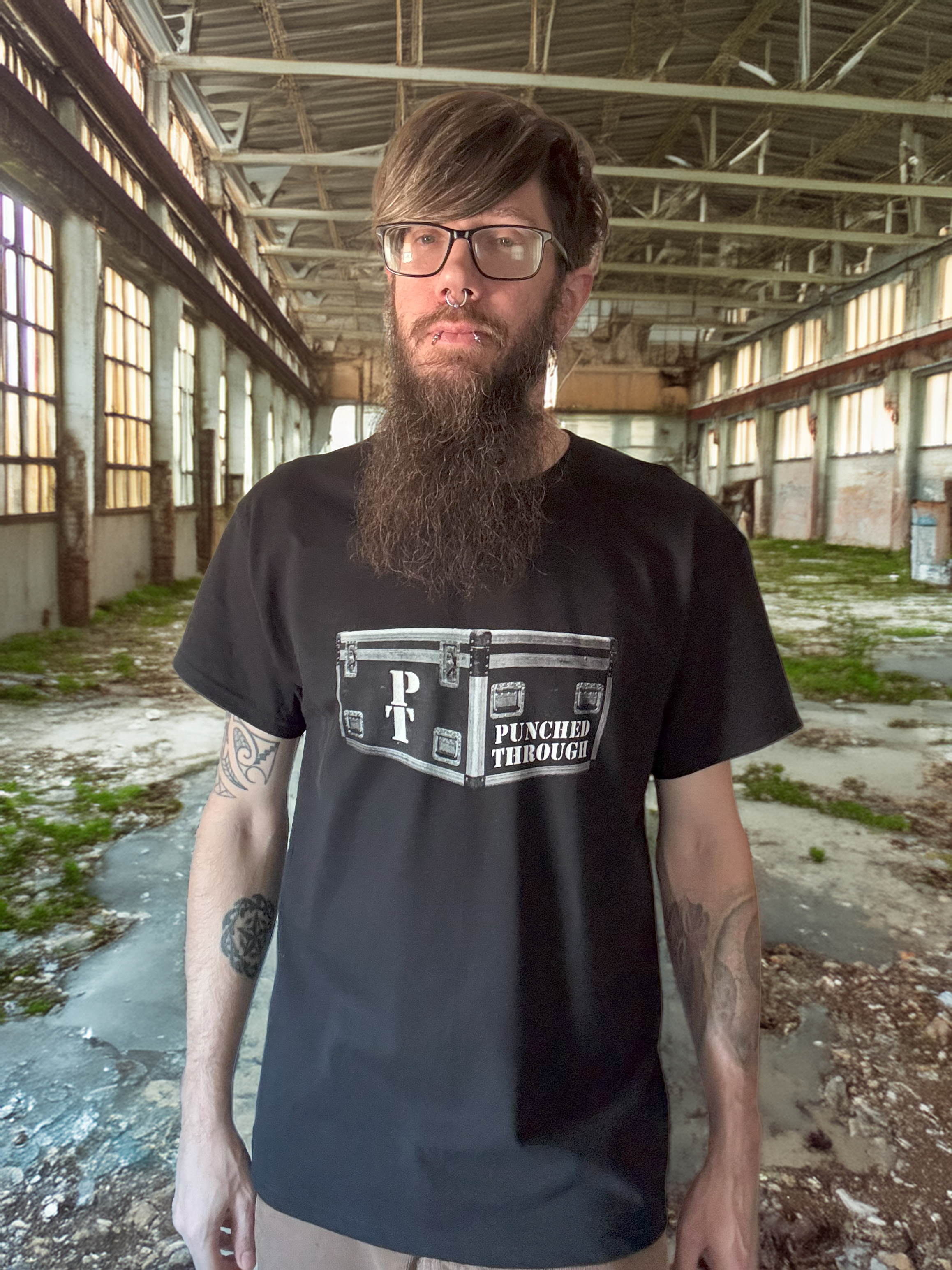 Punched Through - Case - Unisex Heavy Cotton Tee product thumbnail image Punched Through - Case - Unisex Heavy Cotton Tee product thumbnail image