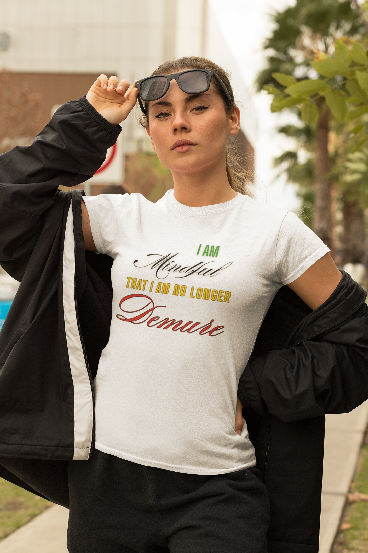 Mindful &amp; Demure Unisex Heavy Cotton Tee product thumbnail image