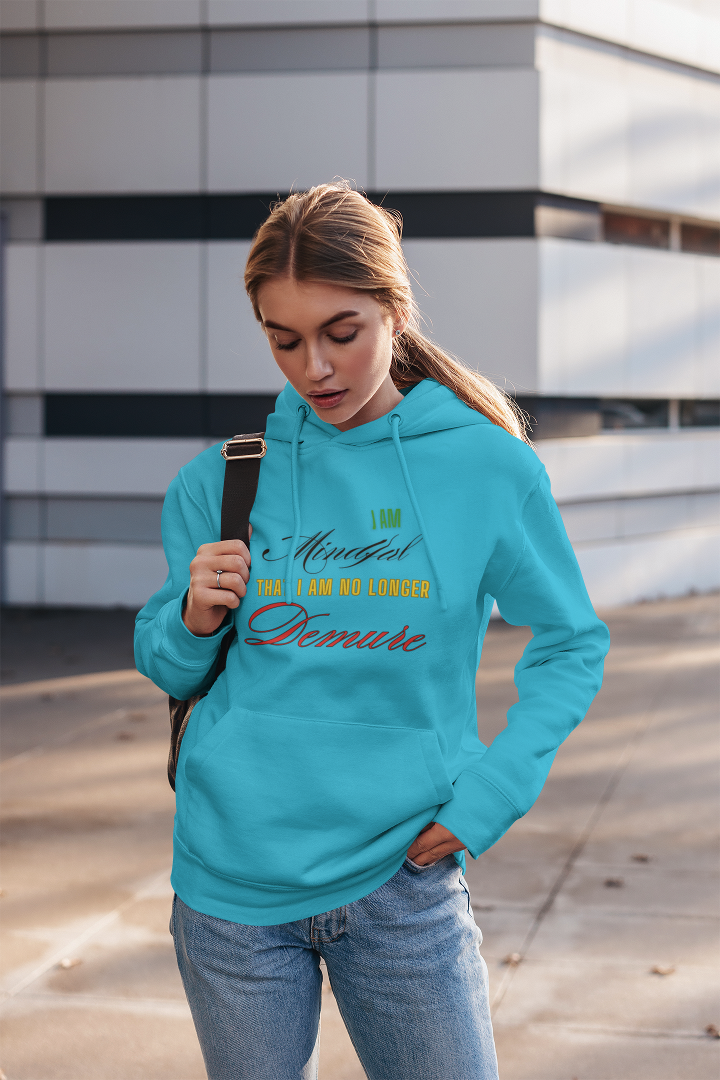 Mindful and Demure Unisex Heavy Blend™ Hooded Sweatshirt product thumbnail image