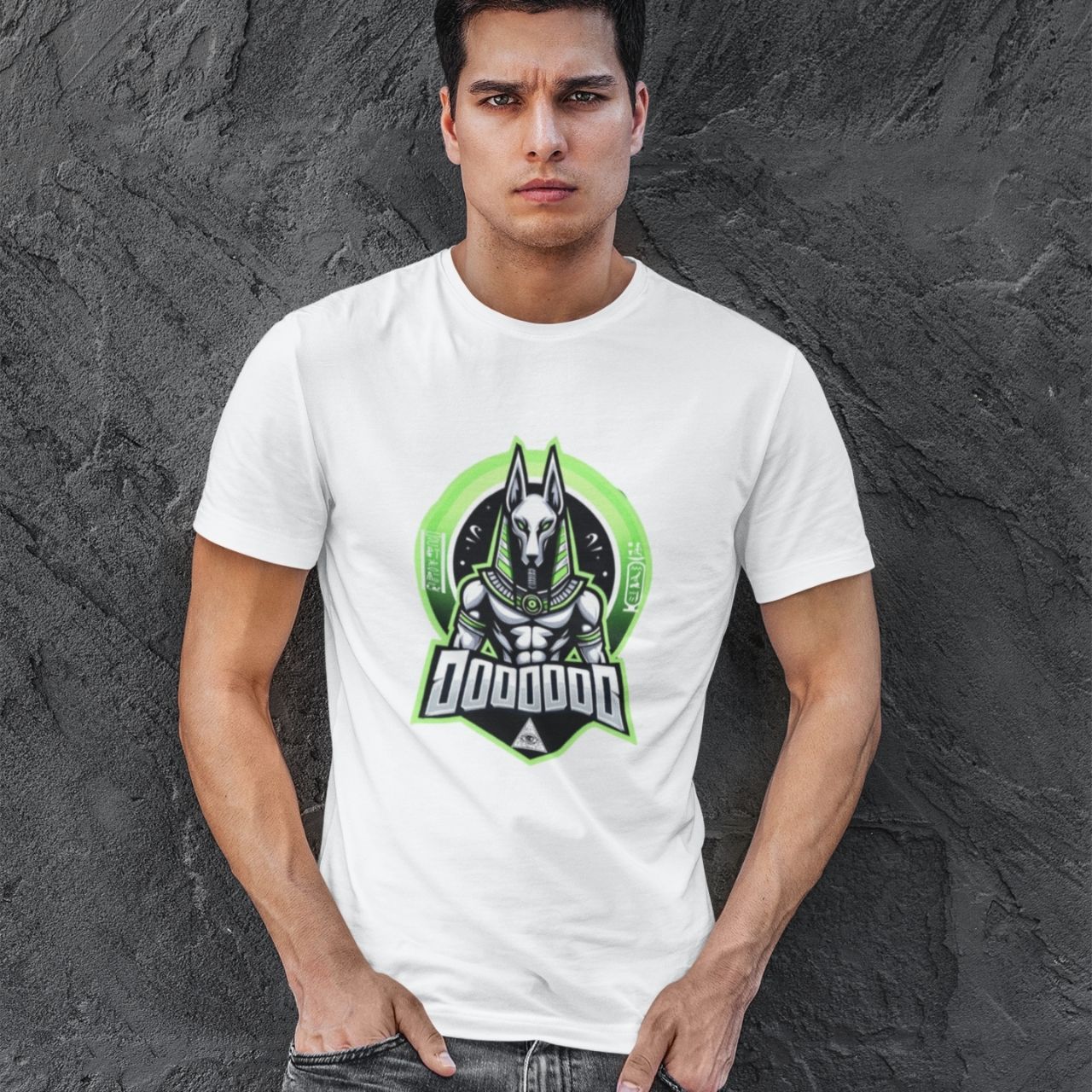 Unisex Softstyle T-Shirt Anubis gamer logo product thumbnail image Unisex Softstyle T-Shirt Anubis gamer logo product thumbnail image