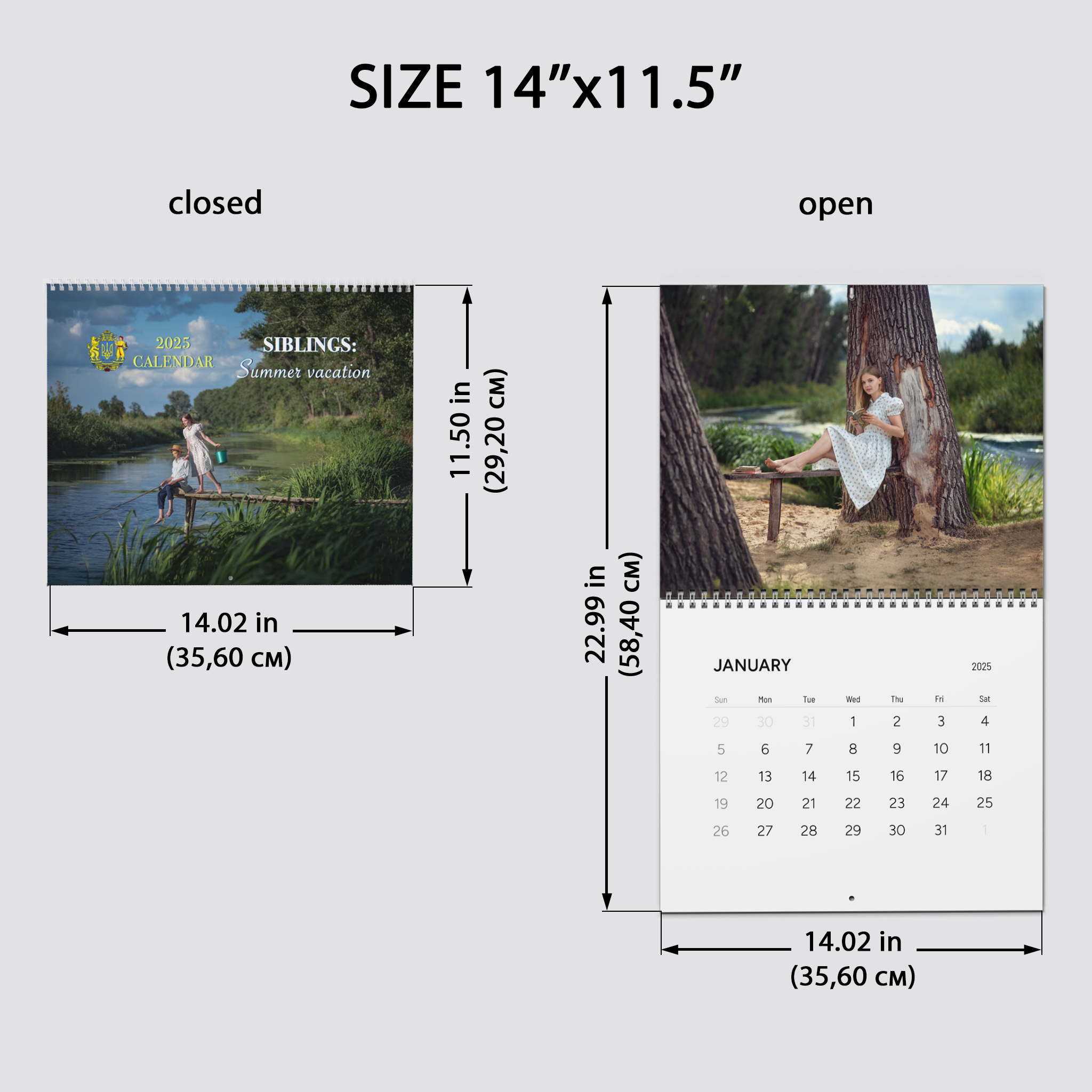 2025 Wall Calendar Siblings: Summer Vacation | Heartwarming Photo Story | | Family Photography Art | Cozy Gift for Home Décor Lovers product thumbnail image 2025 Wall Calendar Siblings: Summer Vacation | Heartwarming Photo Story | | Family Photography Art | Cozy Gift for Home Décor Lovers product thumbnail image